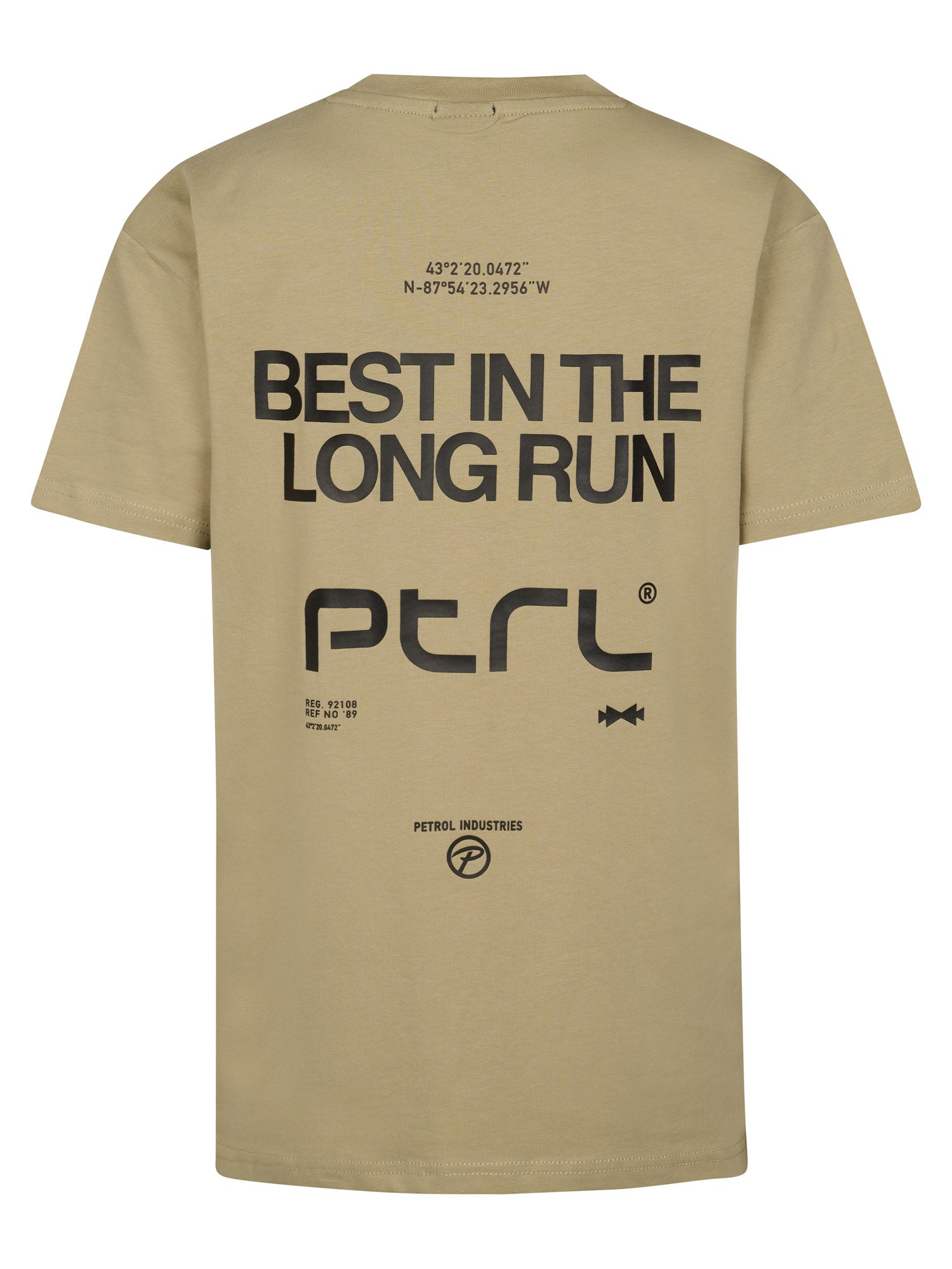 Petrol Industries Boys T-Shirt Short Sleeve Classic Print Relaxed Fit Light Tan