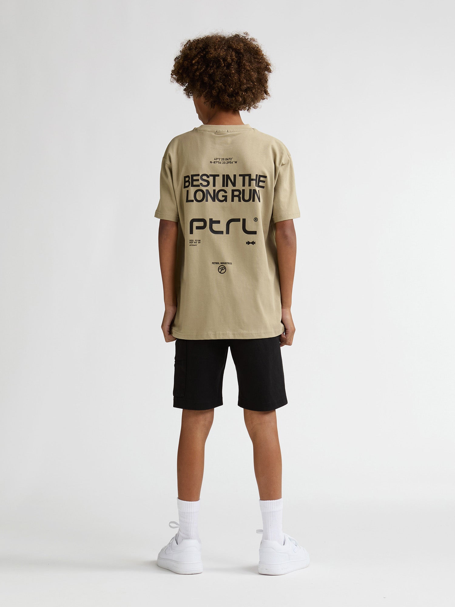 Petrol Industries Boys T-Shirt Short Sleeve Classic Print Relaxed Fit Light Tan