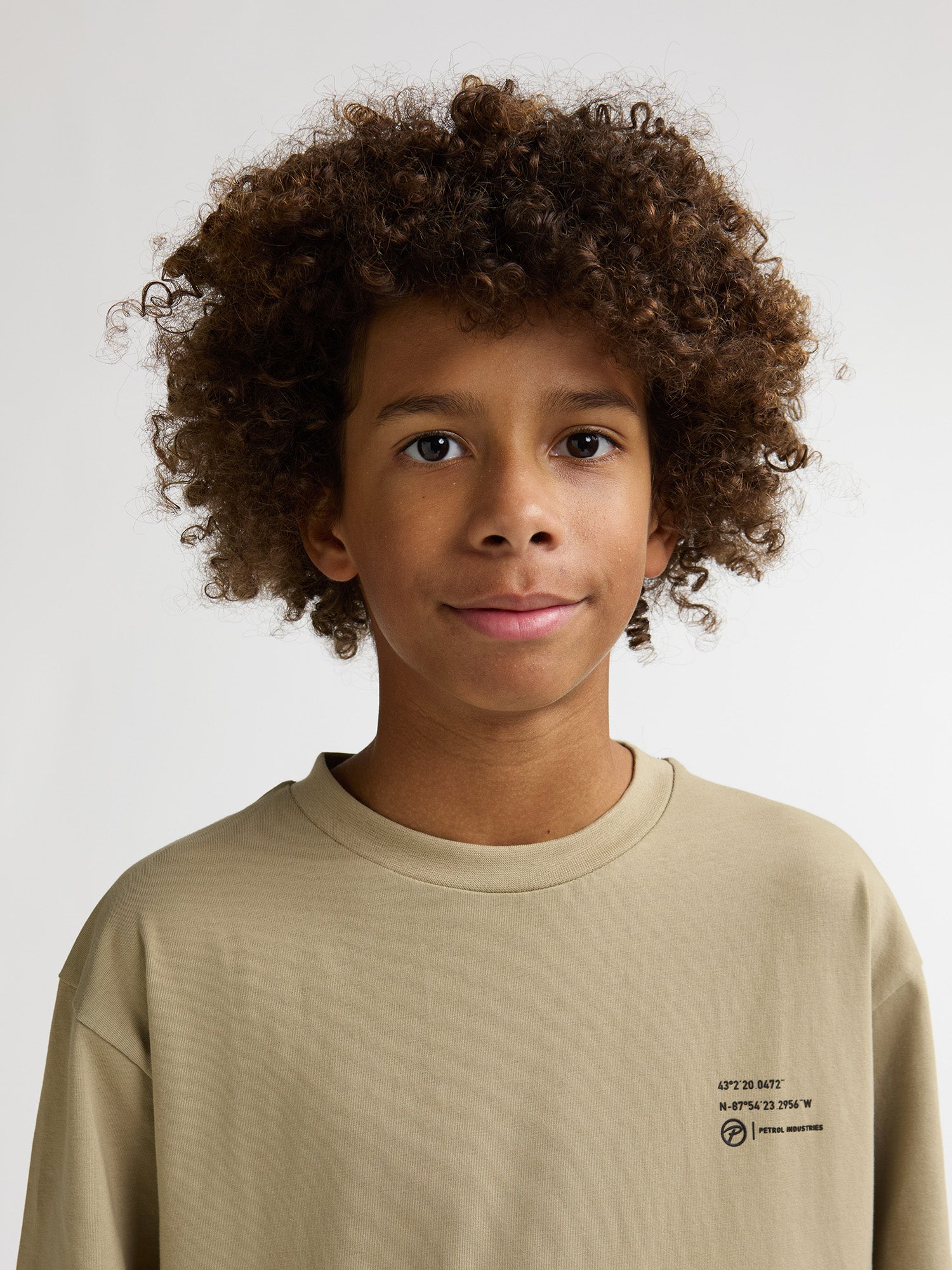 Petrol Industries Boys T-Shirt Short Sleeve Classic Print Relaxed Fit Light Tan