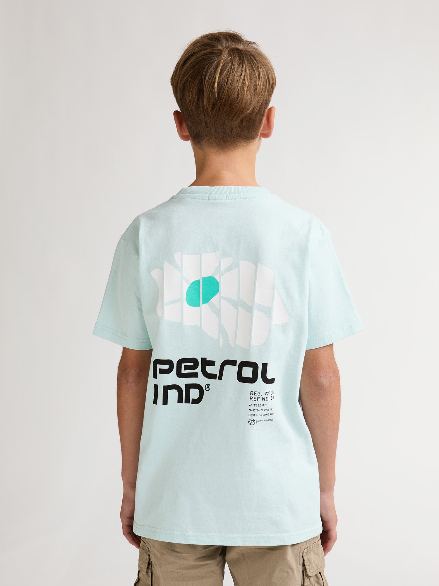 Petrol Industries Boys T-Shirt Short Sleeve Classic Print Relaxed Fit Cool Mint