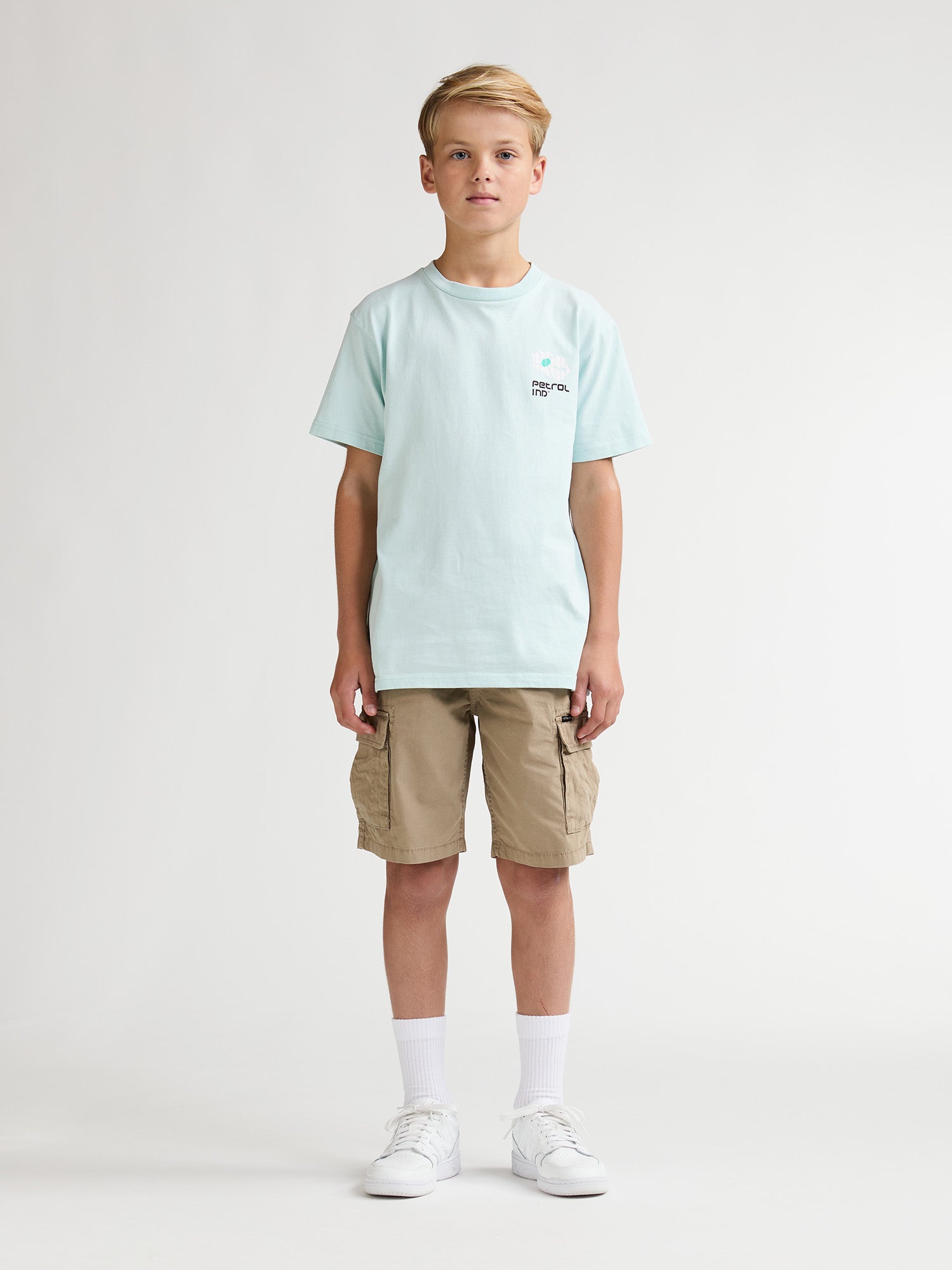 Petrol Industries Boys T-Shirt Short Sleeve Classic Print Relaxed Fit Cool Mint