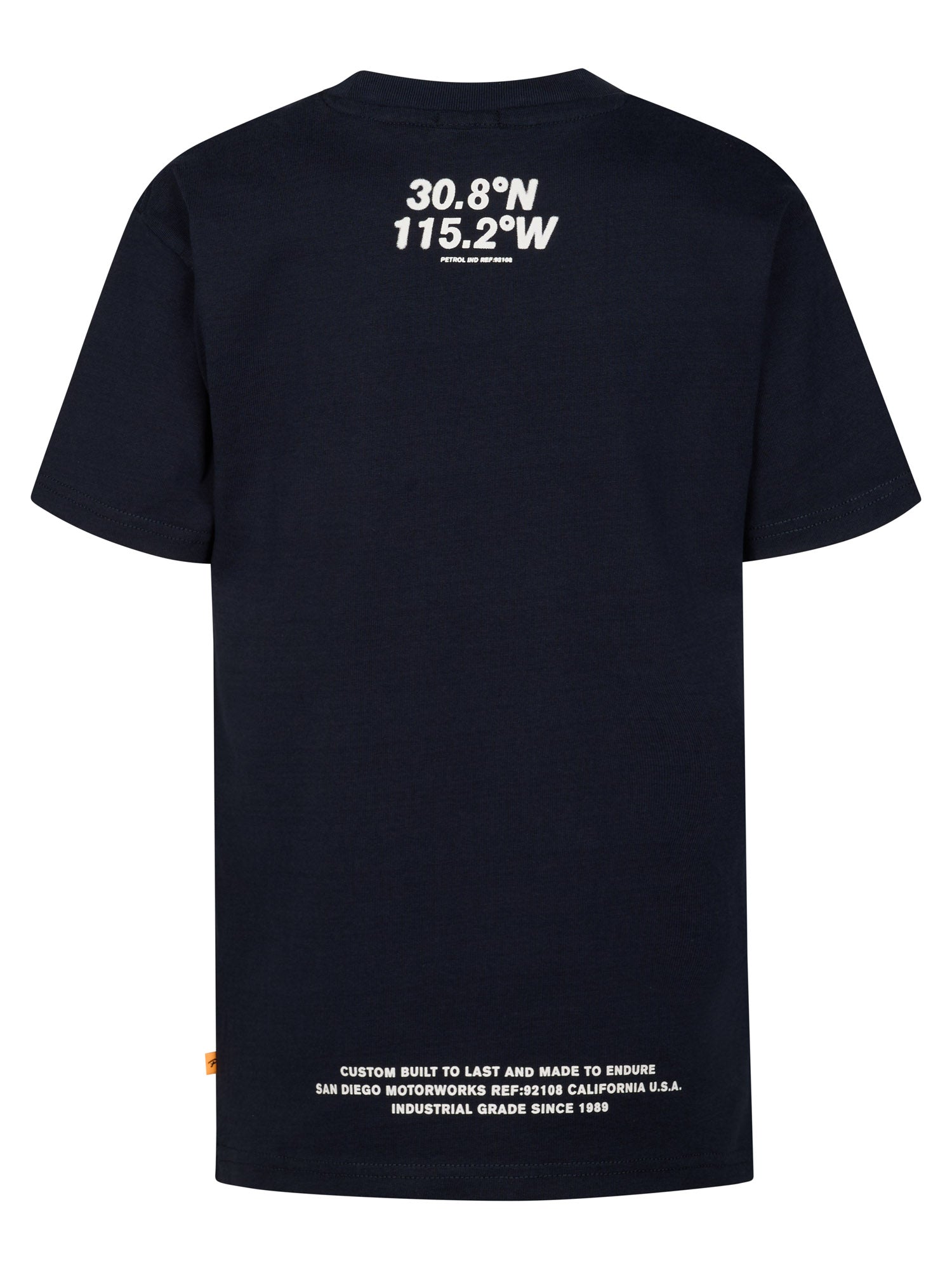 Petrol Industries Boys T-Shirt Short Sleeve Classic Print Relaxed Fit Navy Blue