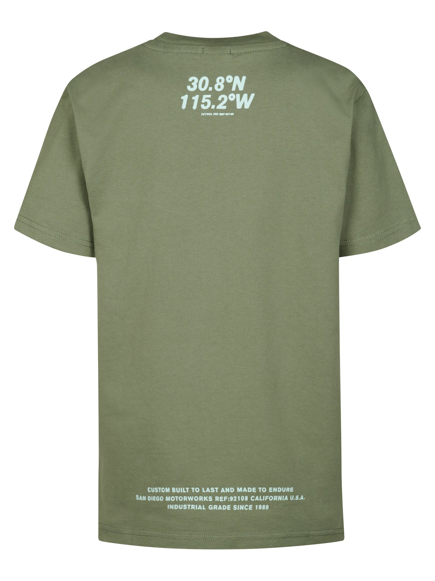 Petrol Industries Boys T-Shirt Short Sleeve Classic Print Relaxed Fit Sage