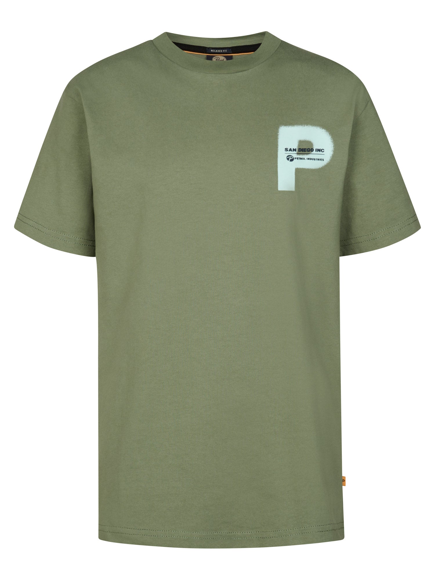Petrol Industries Boys T-Shirt Short Sleeve Classic Print Relaxed Fit Sage