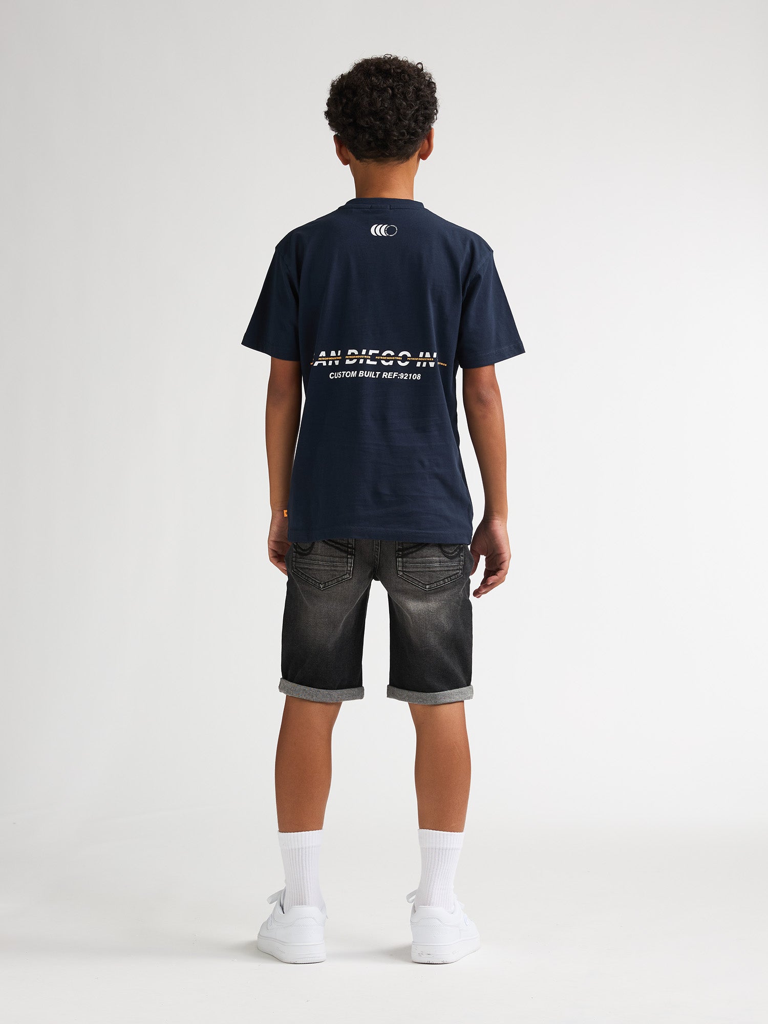 Petrol Industries Boys T-Shirt Short Sleeve Classic Print Relaxed Fit Navy Blue