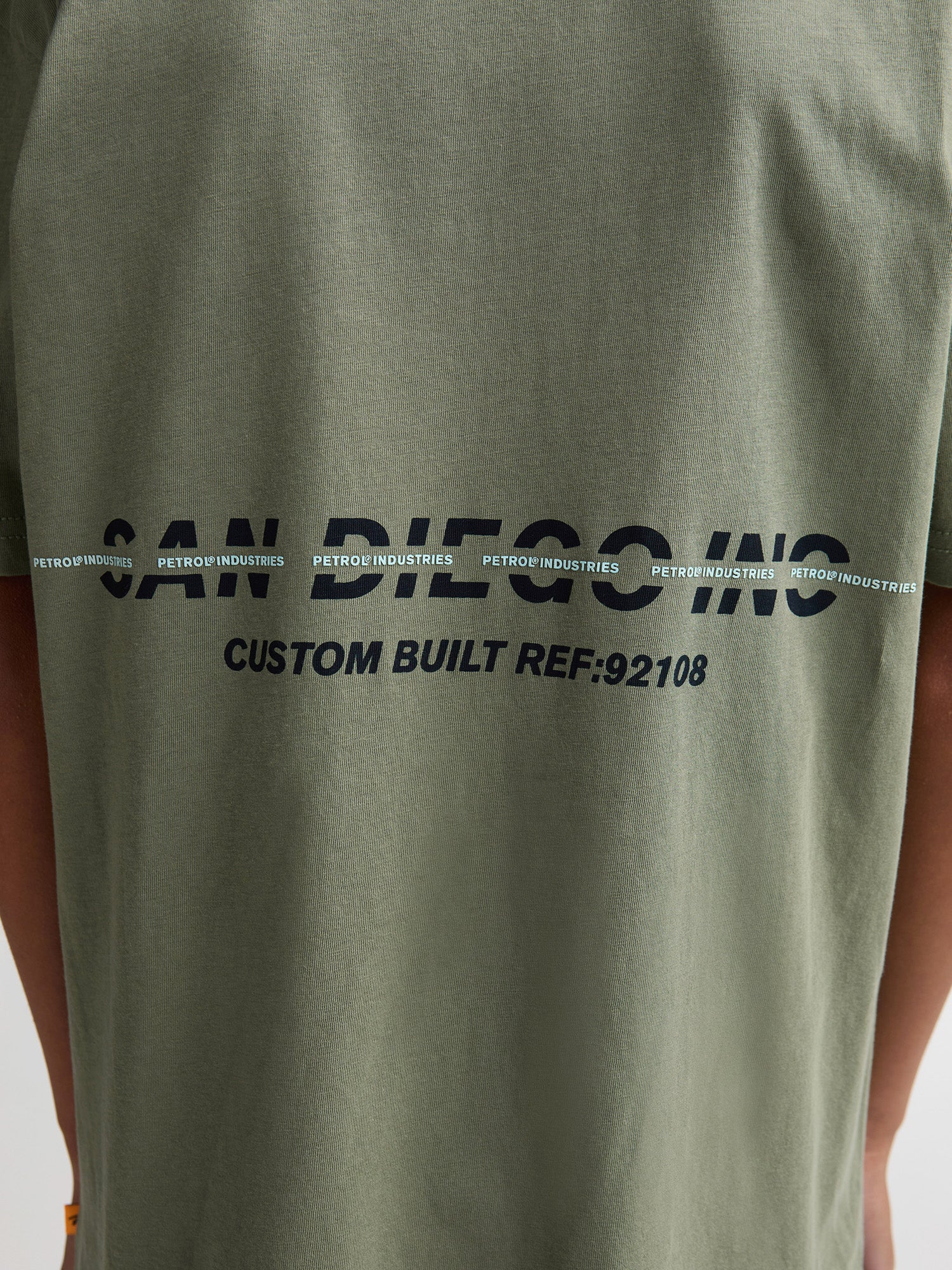 Petrol Industries Boys T-Shirt Short Sleeve Classic Print Relaxed Fit Sage