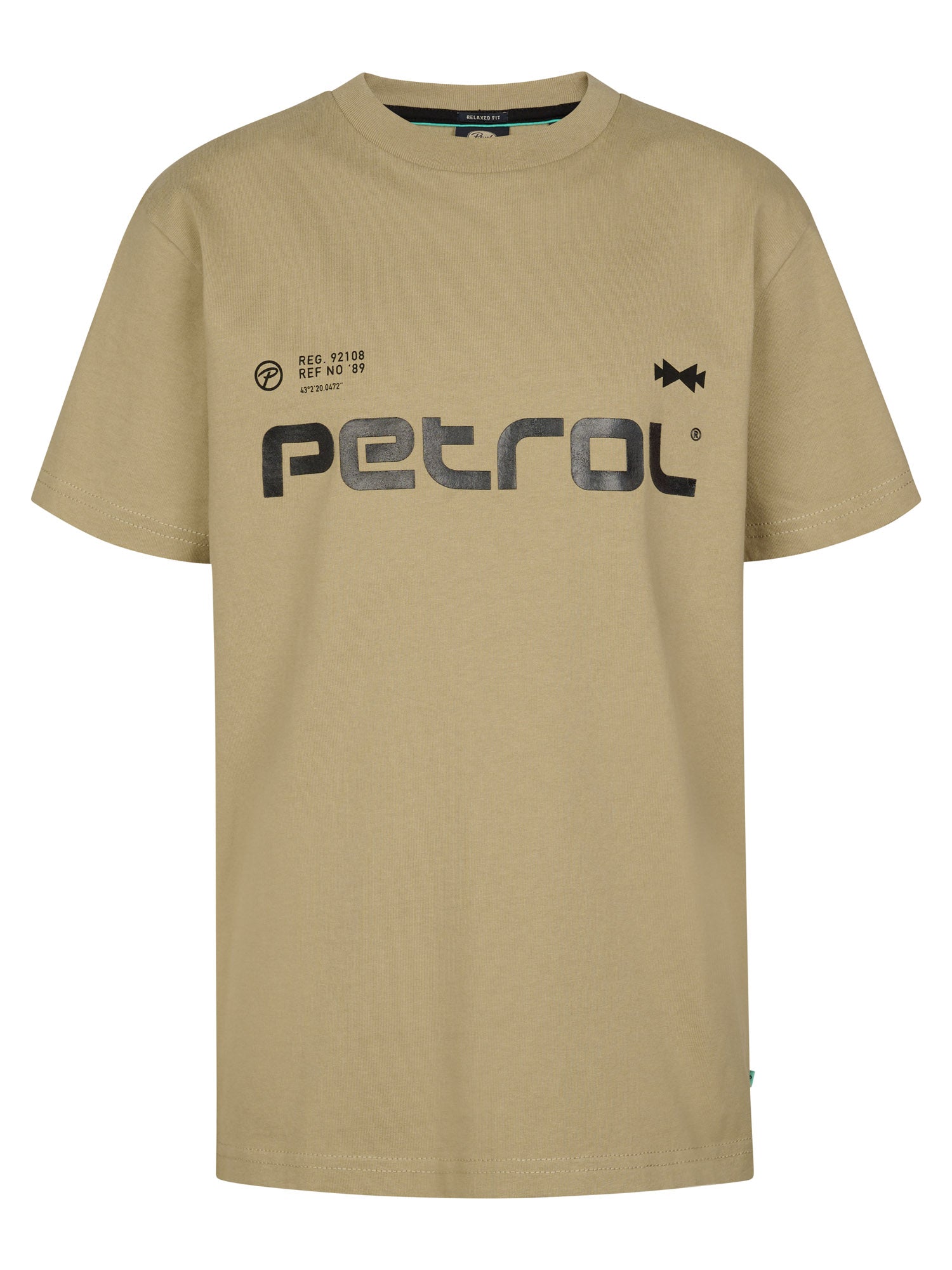 Petrol Industries Boys T-Shirt Short Sleeve Classic Print Relaxed Fit Light Tan