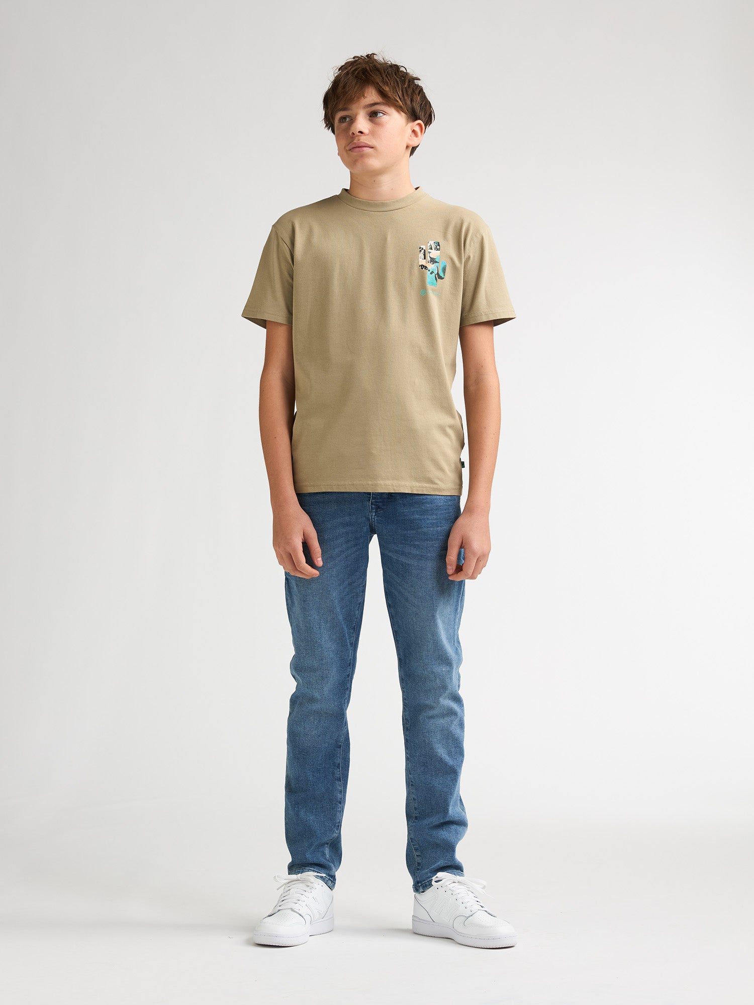 Petrol Industries Boys T-Shirt Short Sleeve Classic Print Relaxed Fit Light Tan