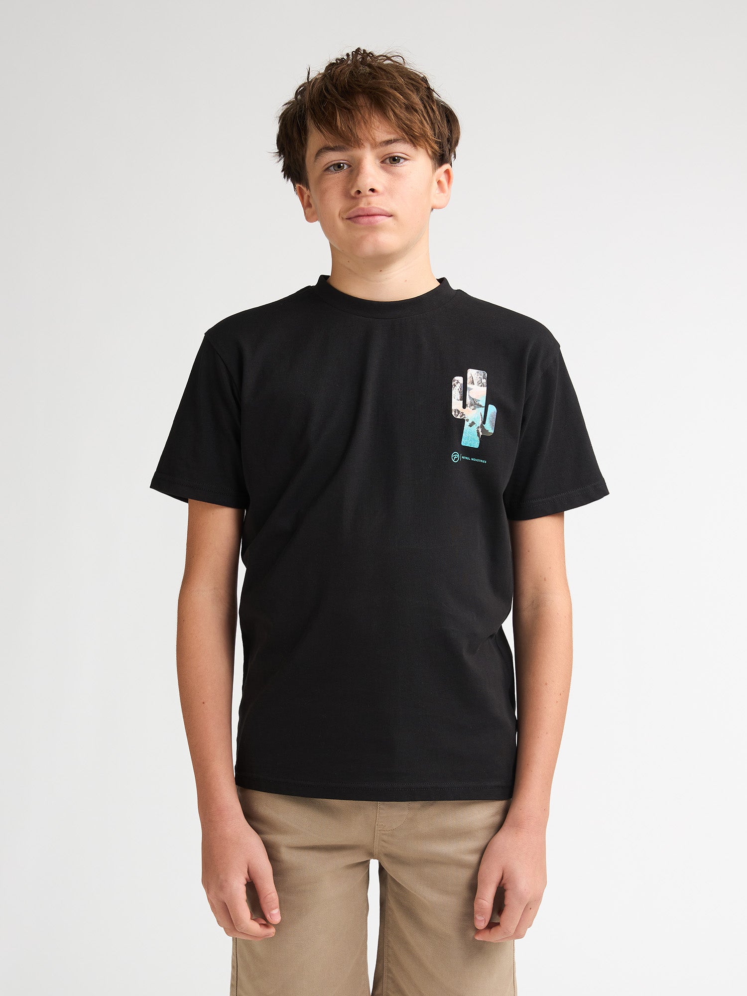 Petrol Industries Boys T-Shirt Short Sleeve Classic Print Relaxed Fit Black