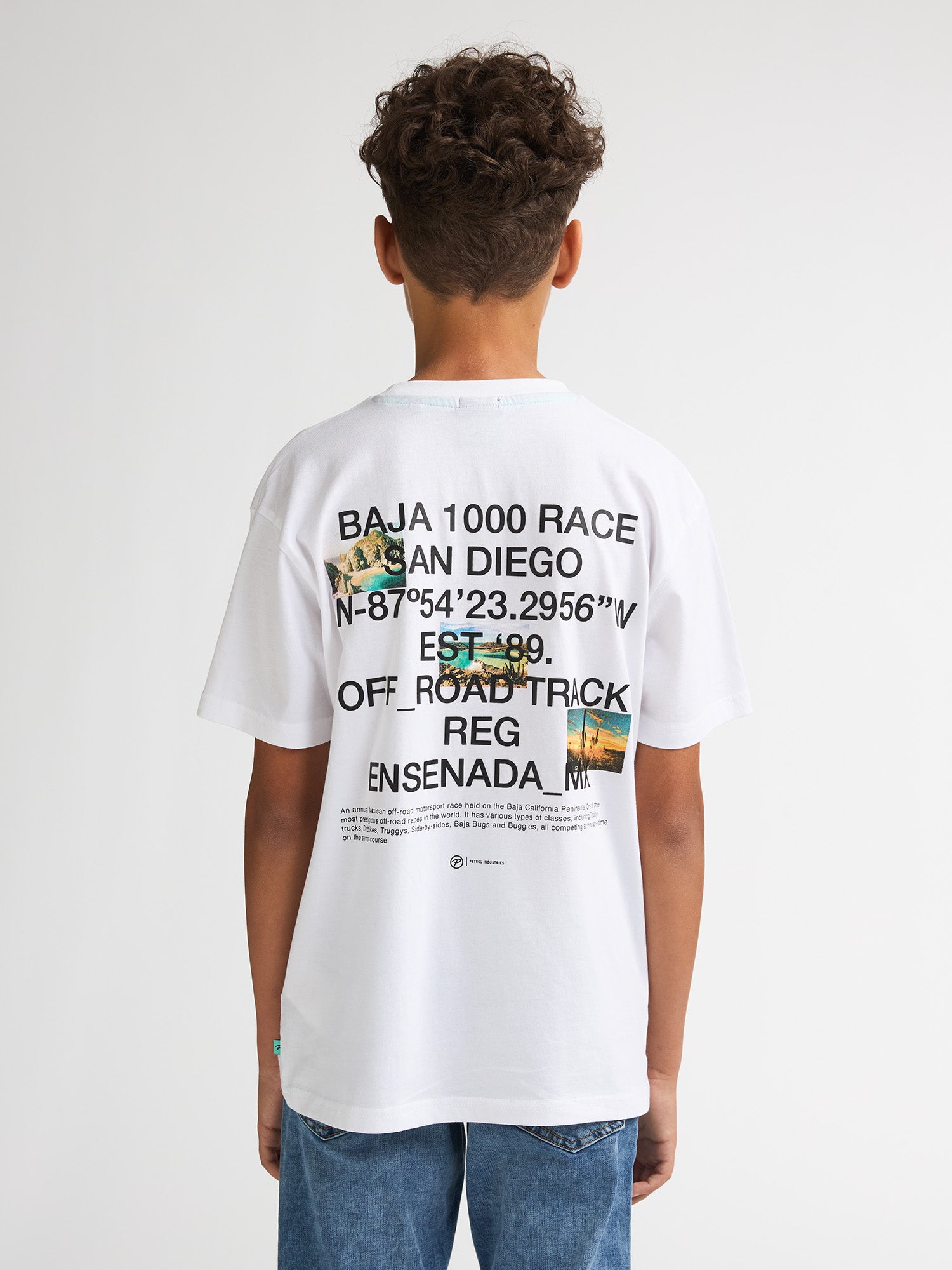 Petrol Industries Boys T-Shirt Short Sleeve Classic Print Relaxed Fit Bright White