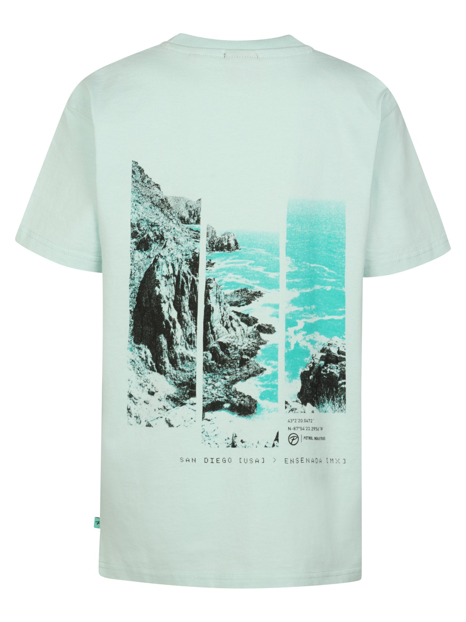 Petrol Industries Boys T-Shirt Short Sleeve Classic Print Relaxed Fit Cool Mint