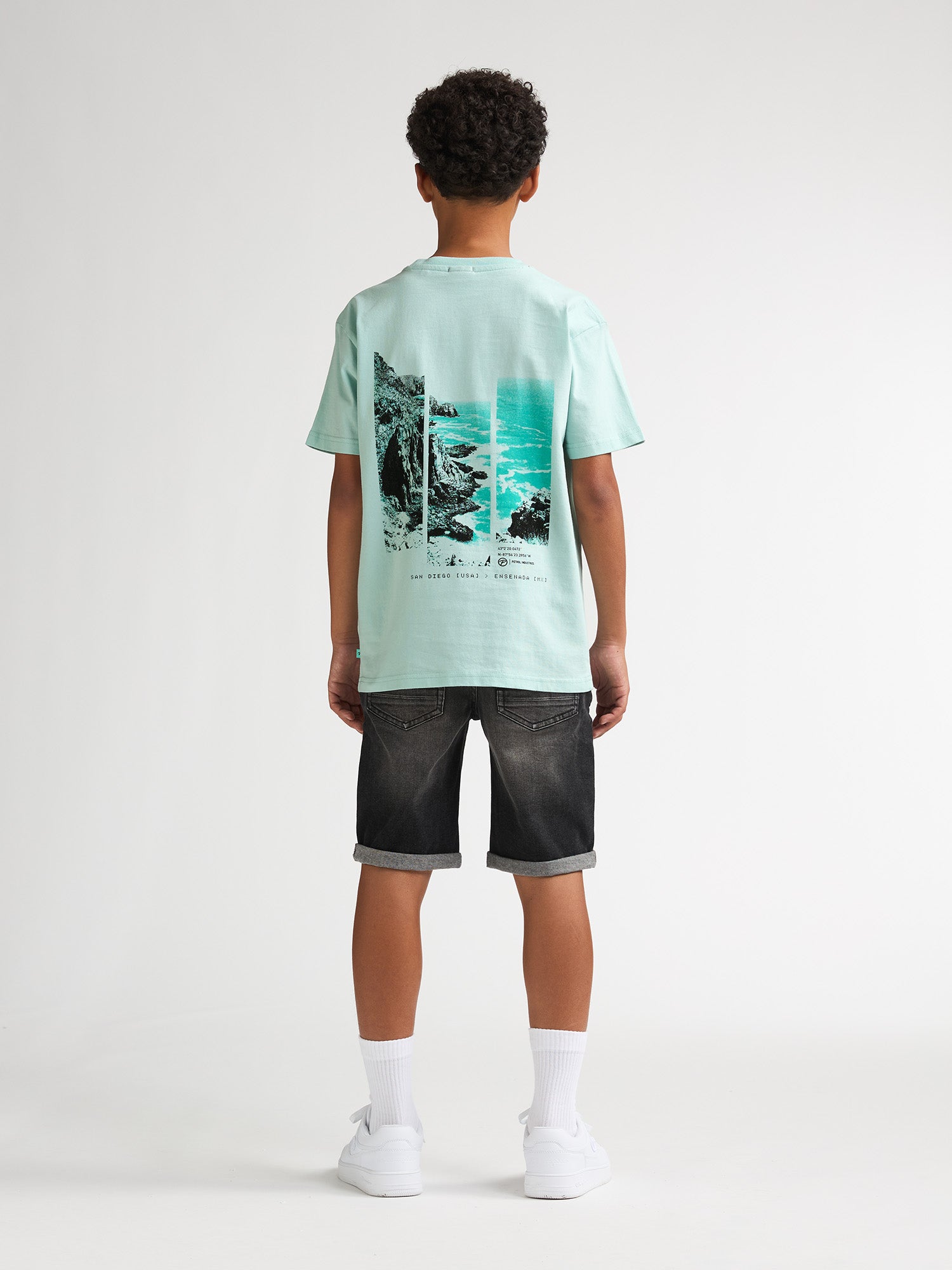 Petrol Industries Boys T-Shirt Short Sleeve Classic Print Relaxed Fit Cool Mint