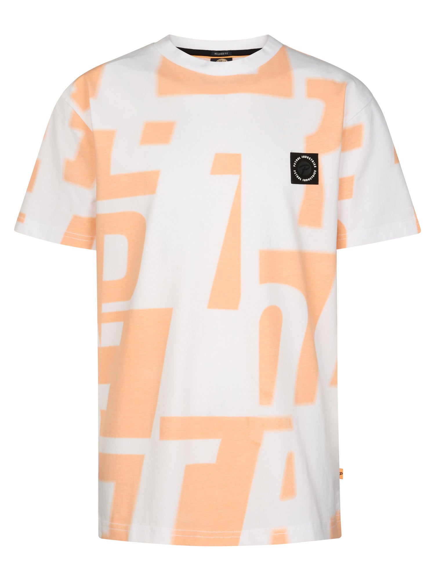 Petrol Industries Boys T-Shirt Short Sleeve All-Over Print Relaxed Fit Bright White