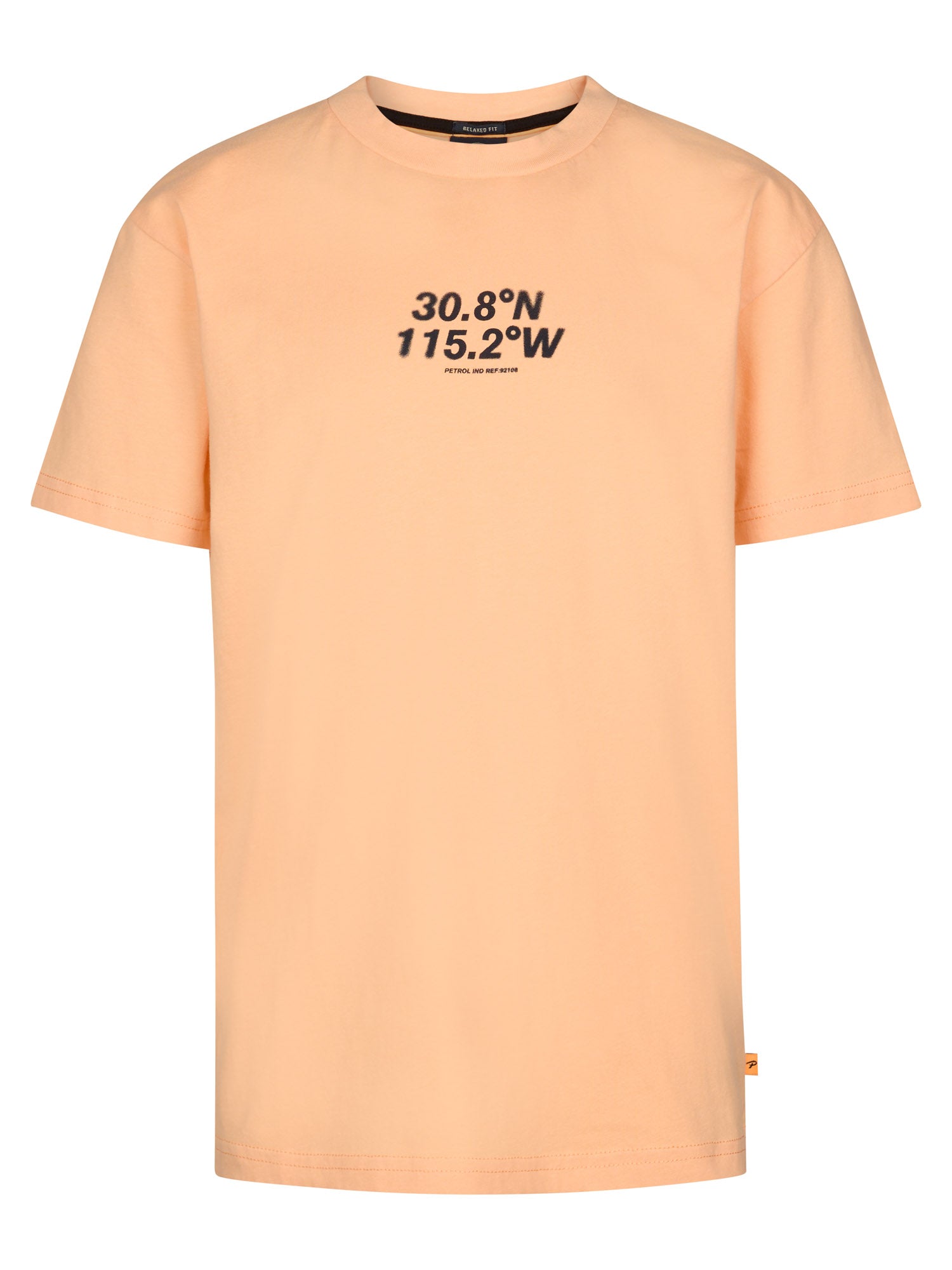 Petrol Industries Boys T-Shirt Short Sleeve Classic Print Relaxed Fit Tropical Orange