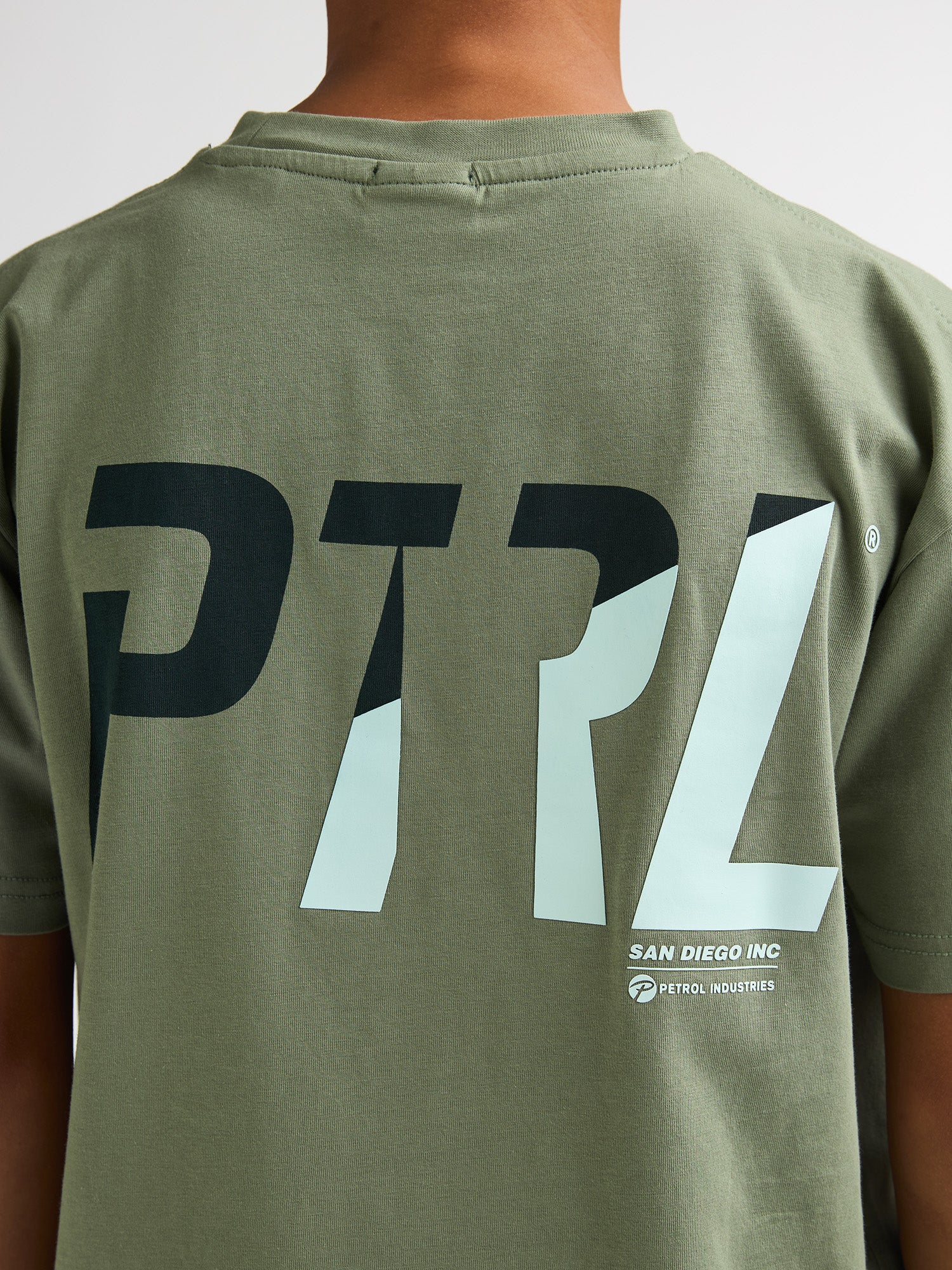 Petrol Industries Boys T-Shirt Short Sleeve Classic Print Relaxed Fit Sage