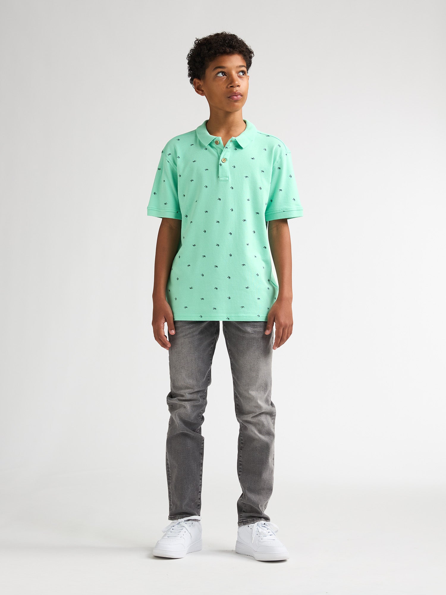 Petrol Industries Boys Polo Short Sleeve Relaxed Fit Green Aqua