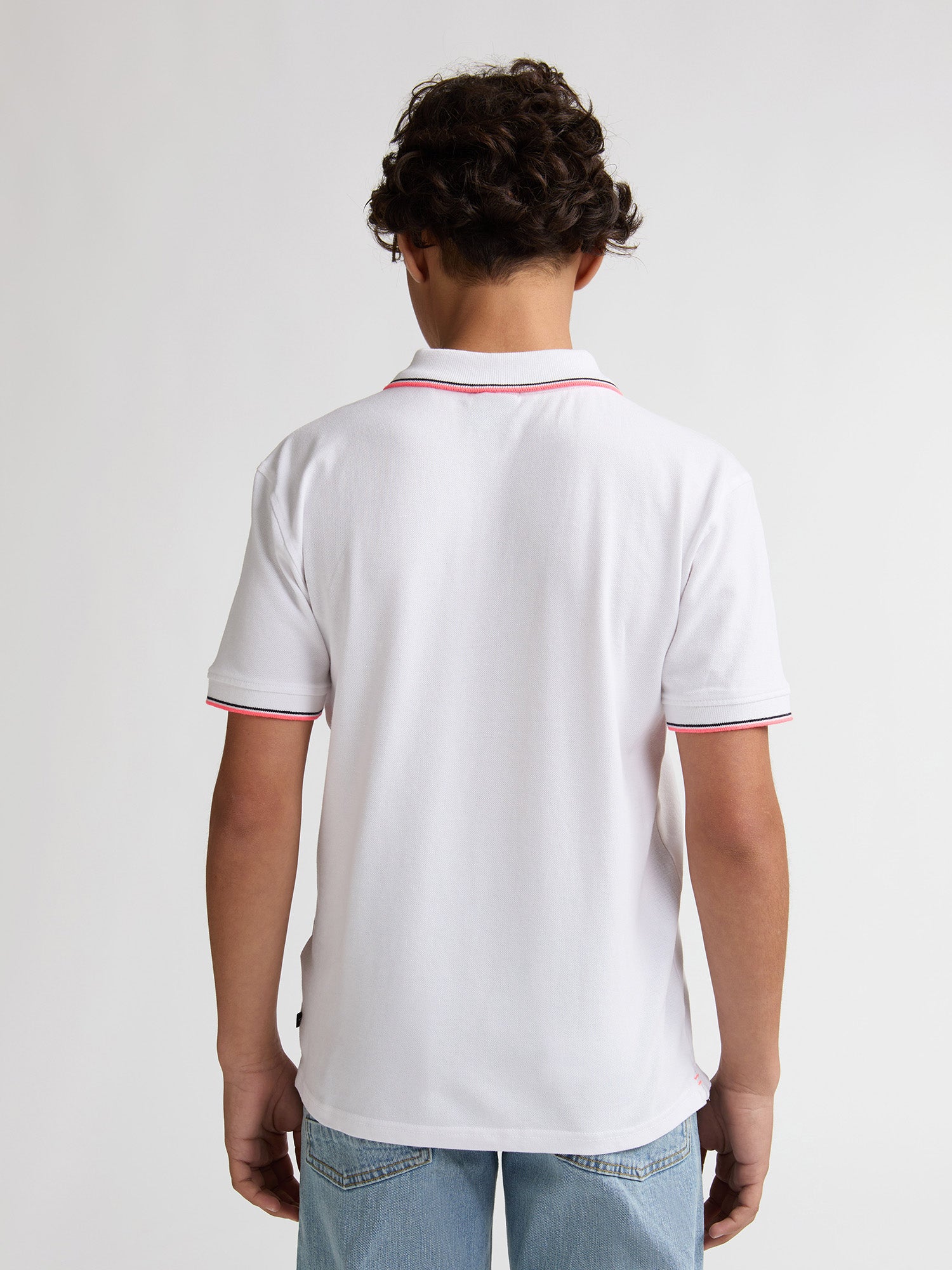 Petrol Industries Boys Polo Short Sleeve Relaxed Fit Bright White