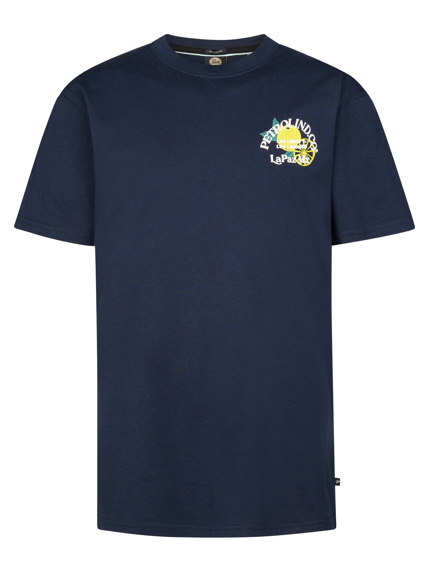 Petrol Industries Boys T-Shirt Short Sleeve Classic Print Relaxed Fit Navy Blue