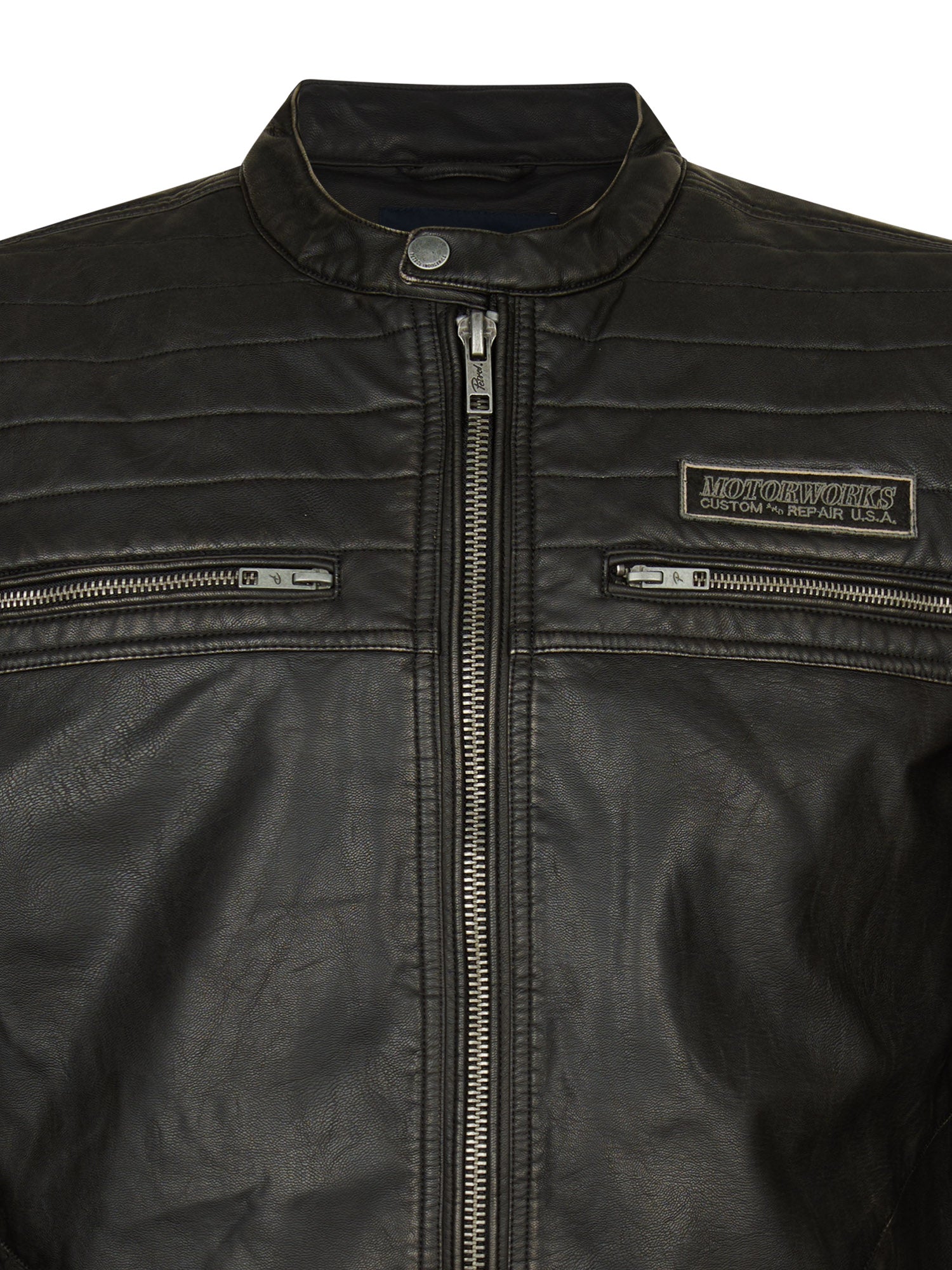 Petrol Industries Men Jacket PU Biker Fit Black
