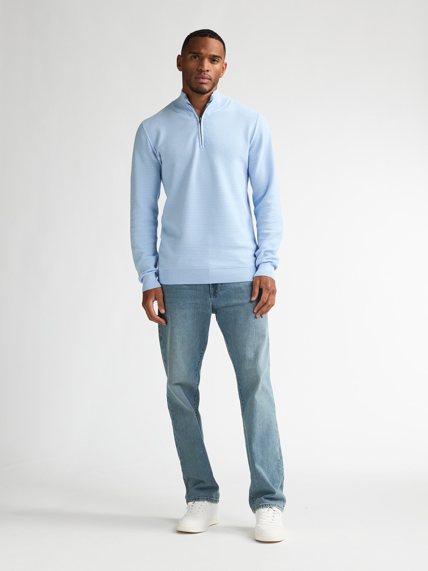 Petrol Industries Men Knitwear Collar Regular Fit Sky