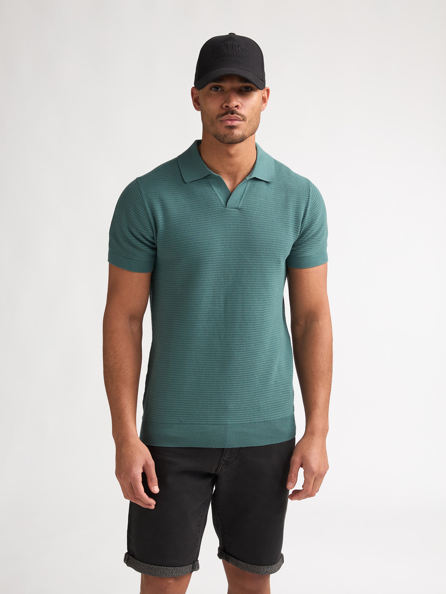 Petrol Industries Men Knitwear Polo Regular Fit Oil Green