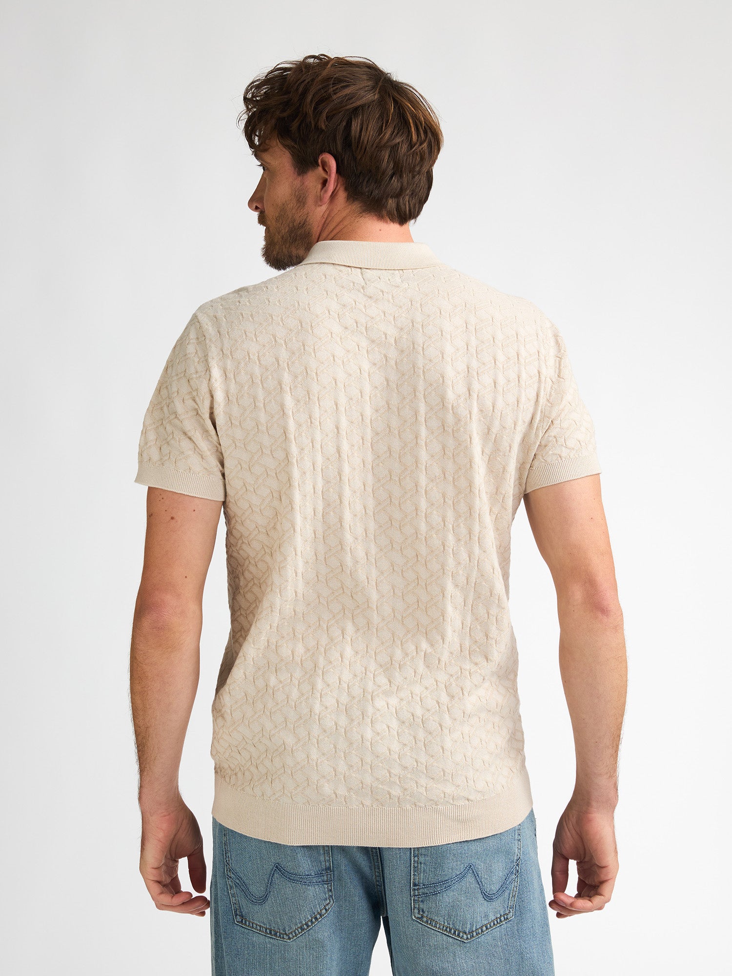 Petrol Industries Men Knitwear Polo Regular Fit Seashell