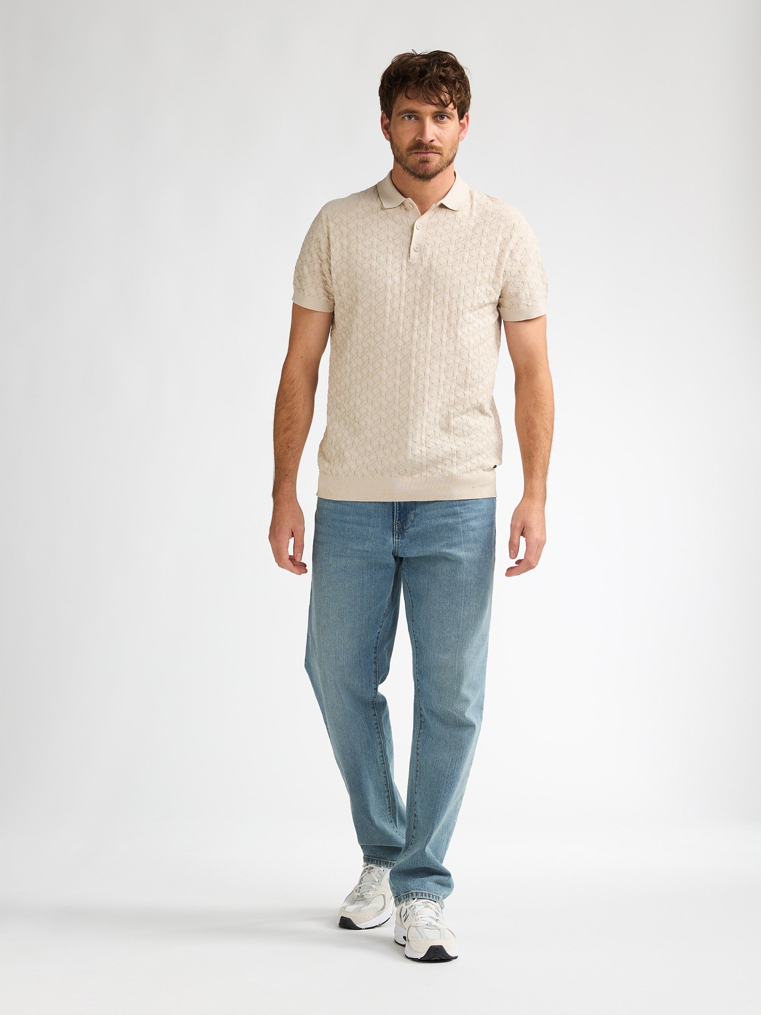 Petrol Industries Men Knitwear Polo Regular Fit Seashell