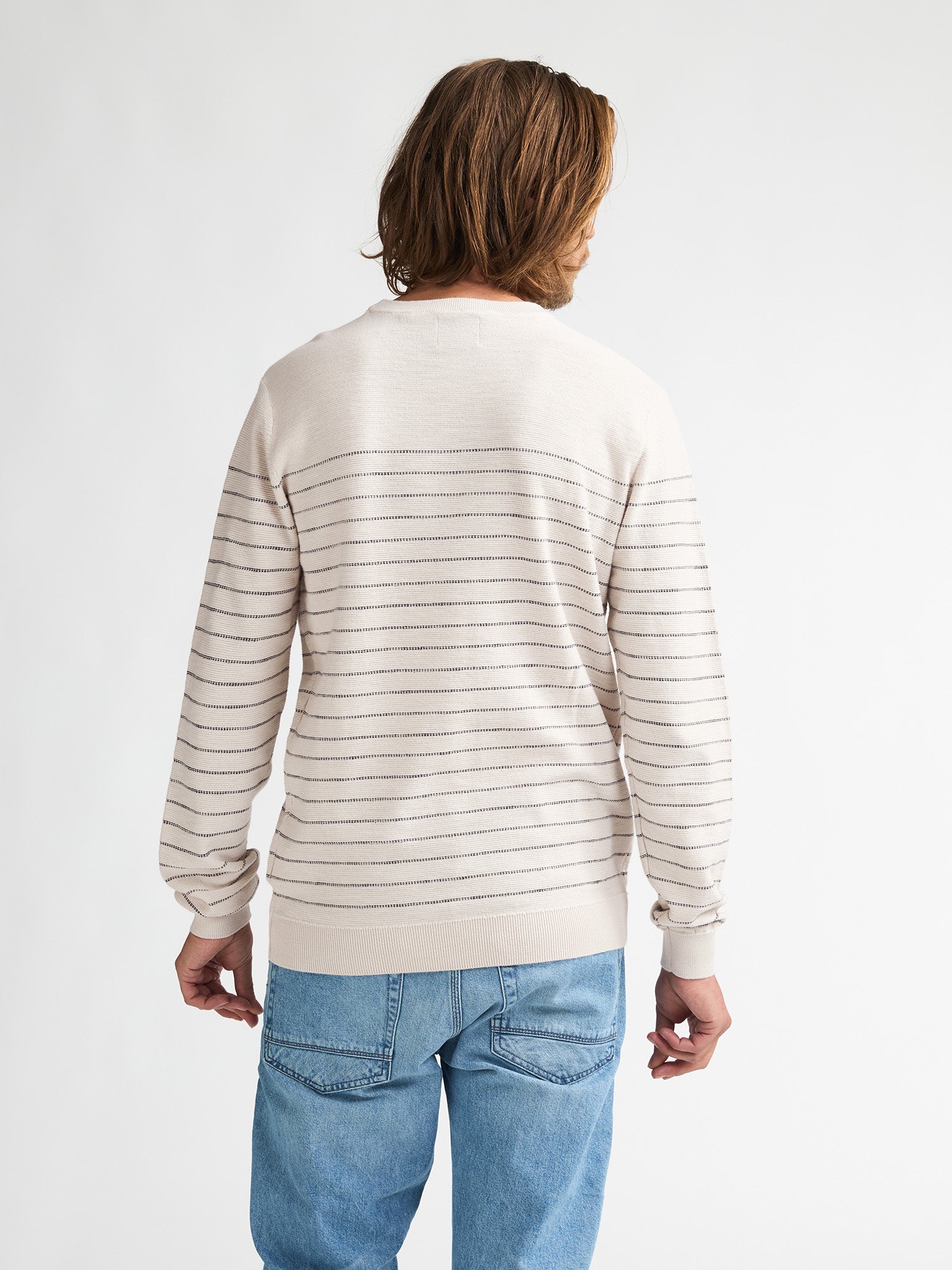 Petrol Industries Men Knitwear Round Neck Basic Regular Fit Seashell