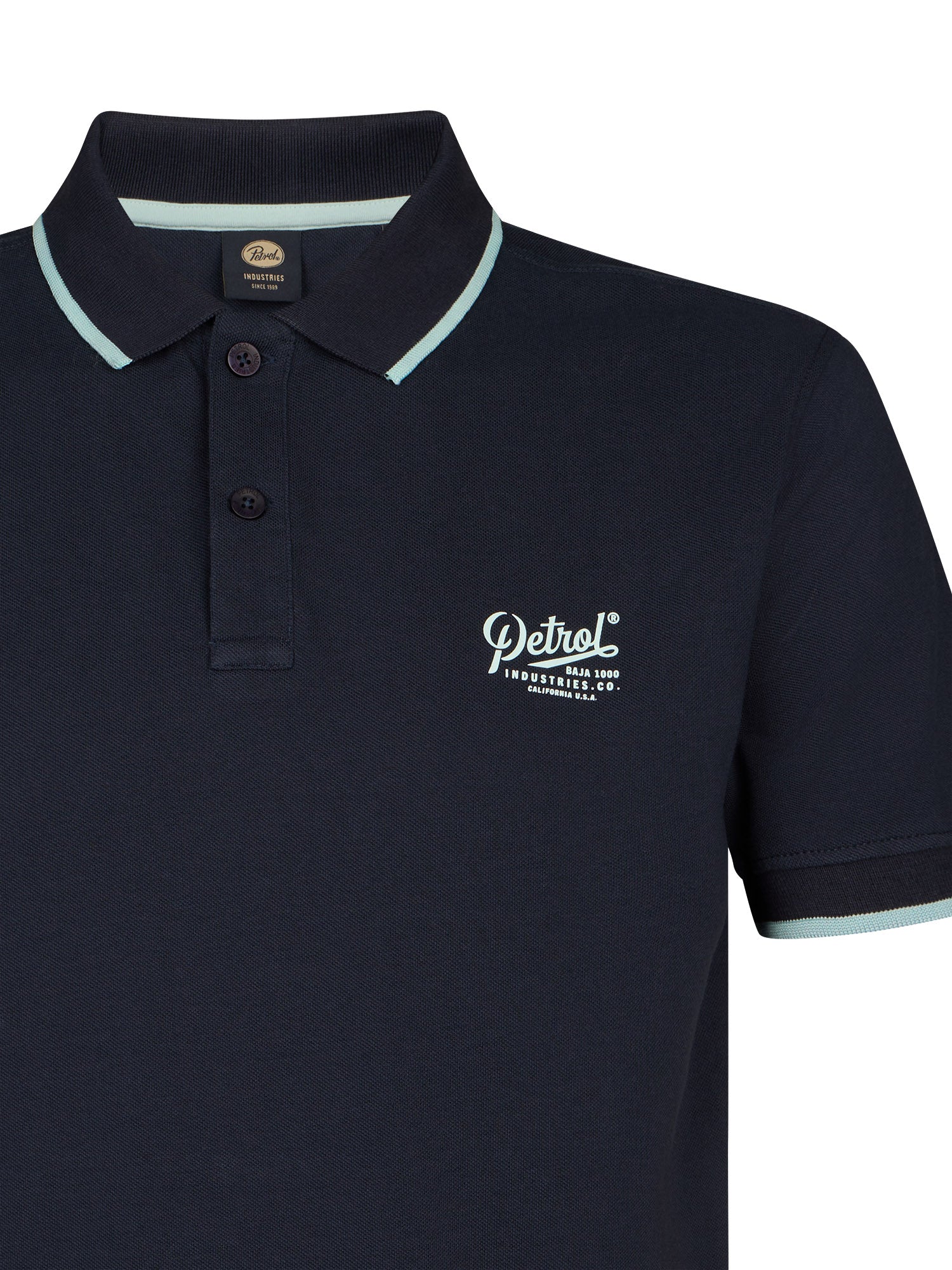 Petrol Industries Men Polo Short Sleeve Regular Fit Navy Blue