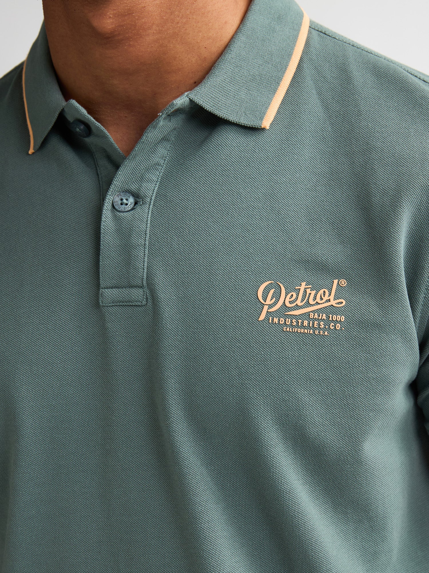Petrol Industries Men Polo Short Sleeve Regular Fit Oil Green