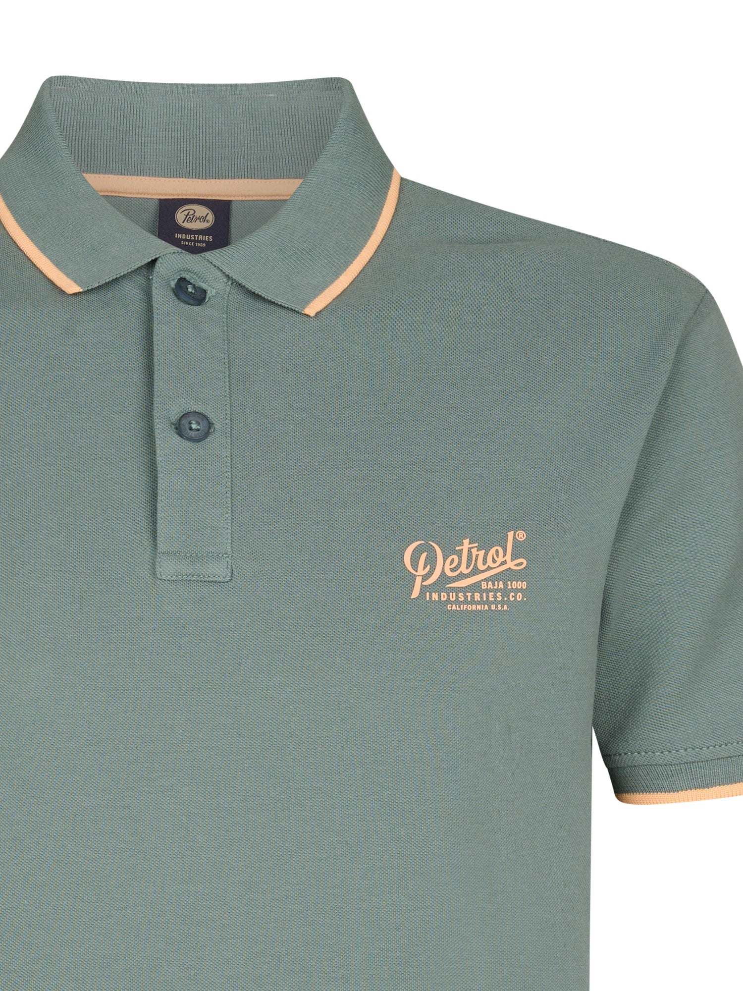 Petrol Industries Men Polo Short Sleeve Regular Fit Oil Green