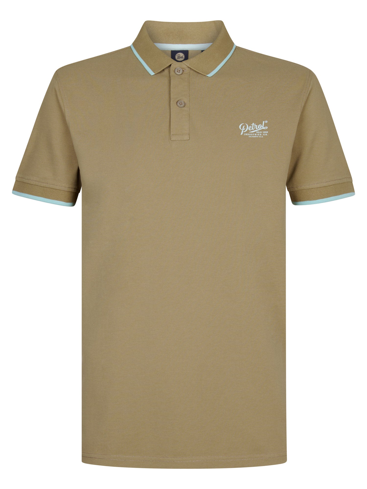 Petrol Industries Men Polo Short Sleeve Regular Fit Light Tan
