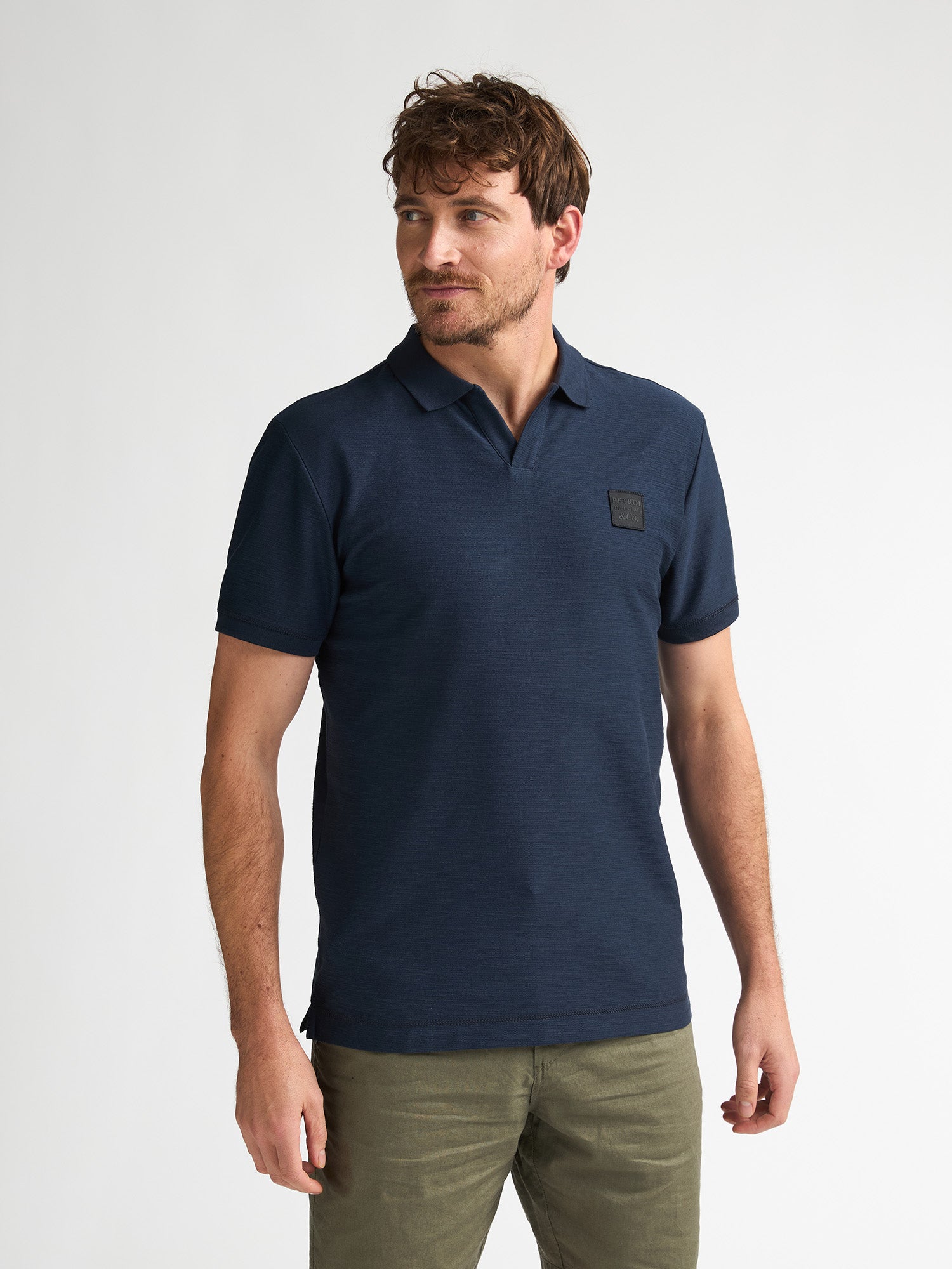 Petrol Industries Men Polo Short Sleeve Regular Fit Navy Blue