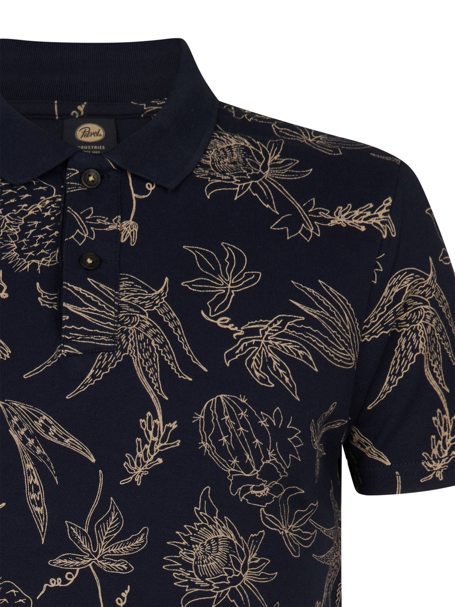 Petrol Industries Men Polo Short Sleeve Regular Fit Navy Blue