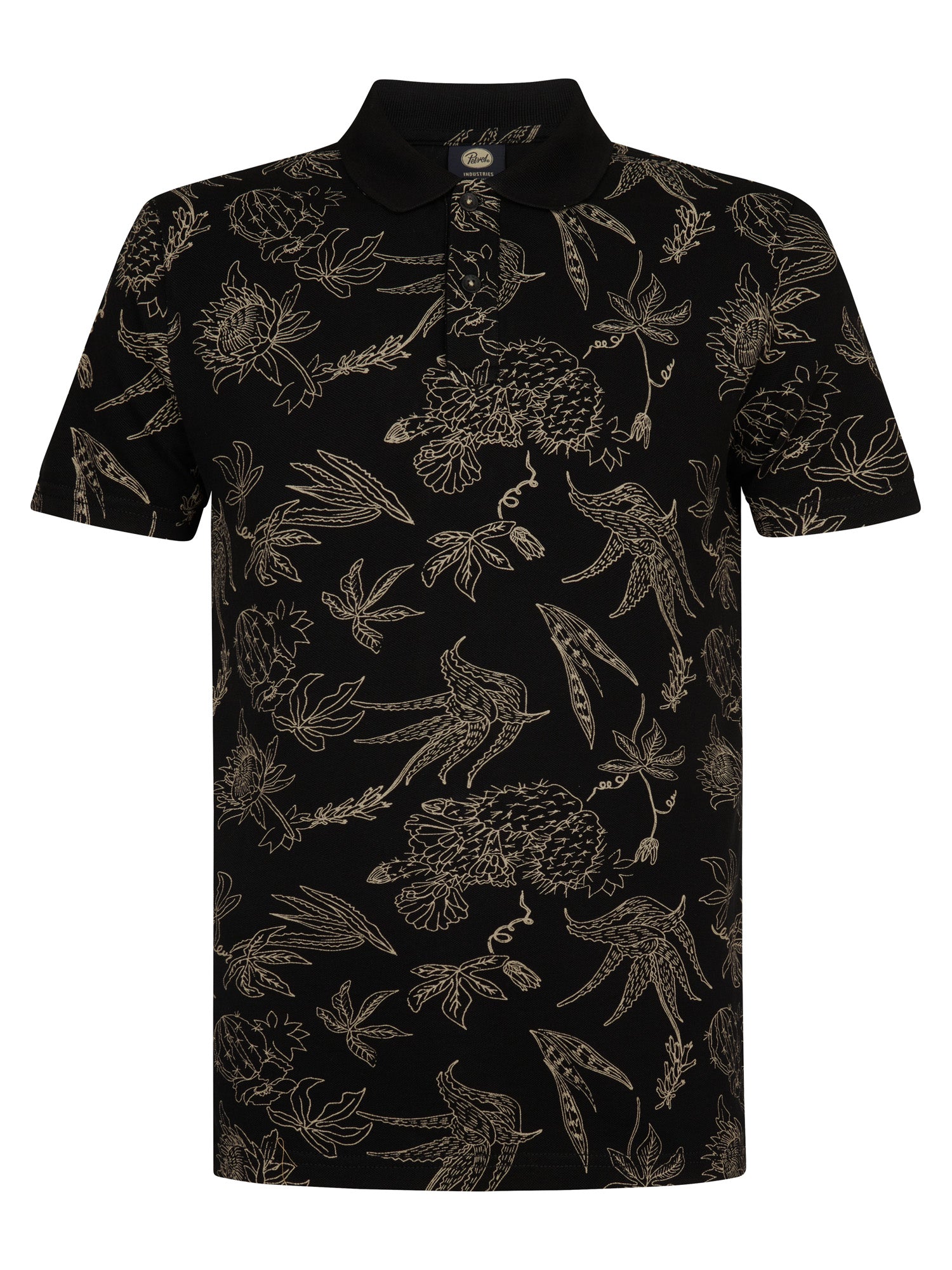 Petrol Industries Men Polo Short Sleeve Regular Fit Black
