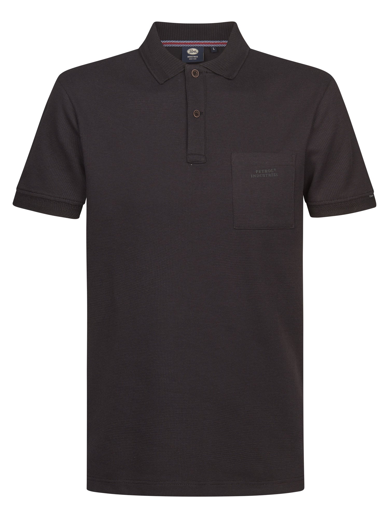 Petrol Industries Men Polo Short Sleeve Regular Fit Black