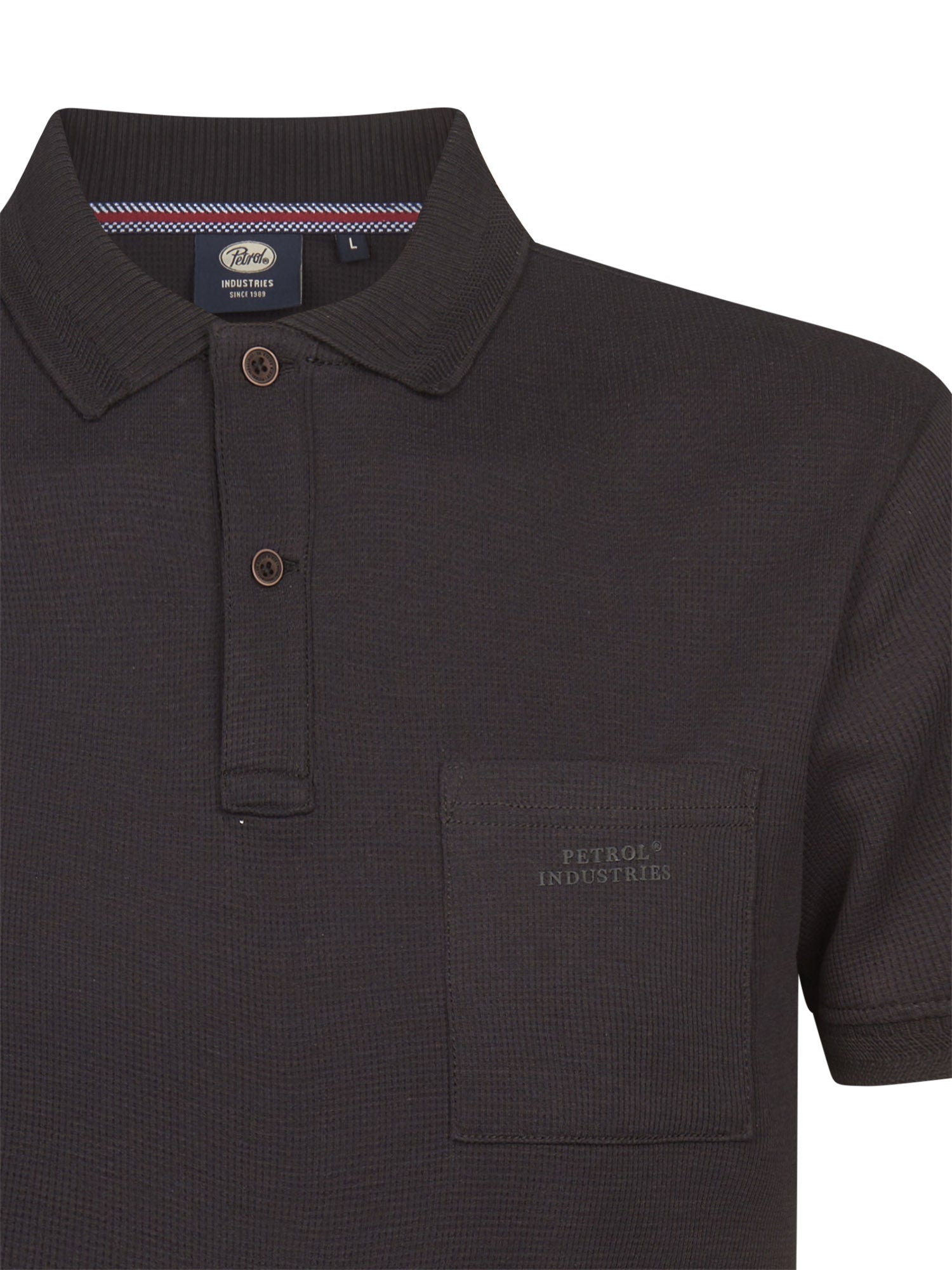 Petrol Industries Men Polo Short Sleeve Regular Fit Black