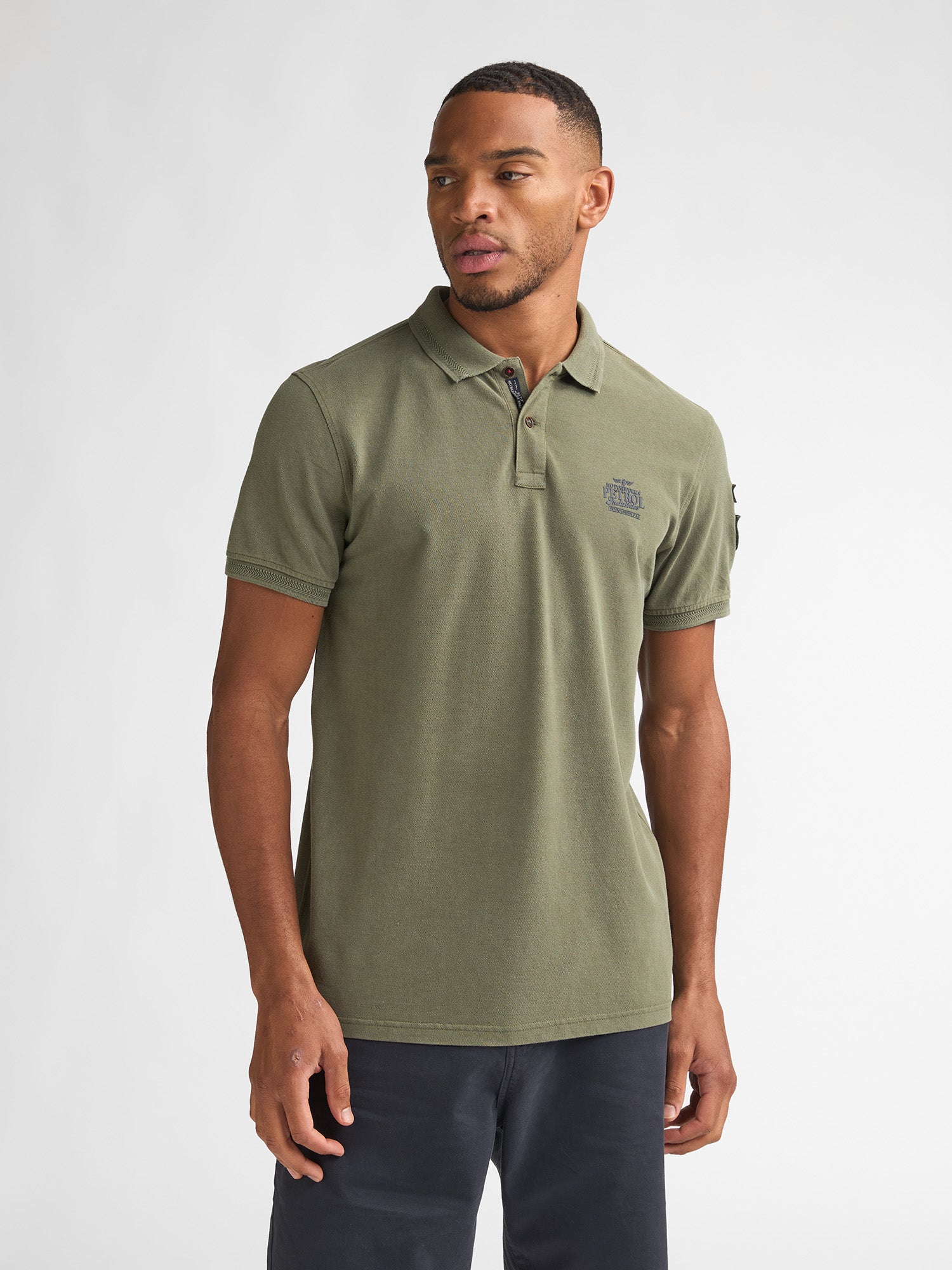 Petrol Industries Men Polo Short Sleeve Regular Fit Dusty Army