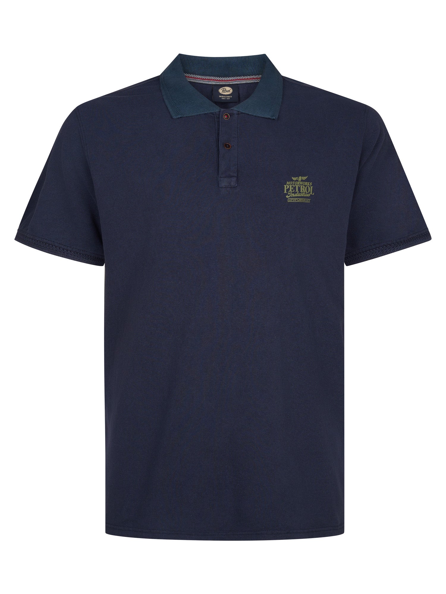 Petrol Industries Men Polo Short Sleeve Regular Plus Fit Navy Blue