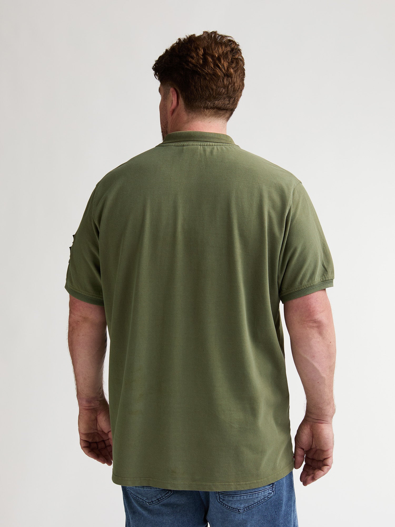Petrol Industries Men Polo Short Sleeve Regular Plus Fit Dusty Army