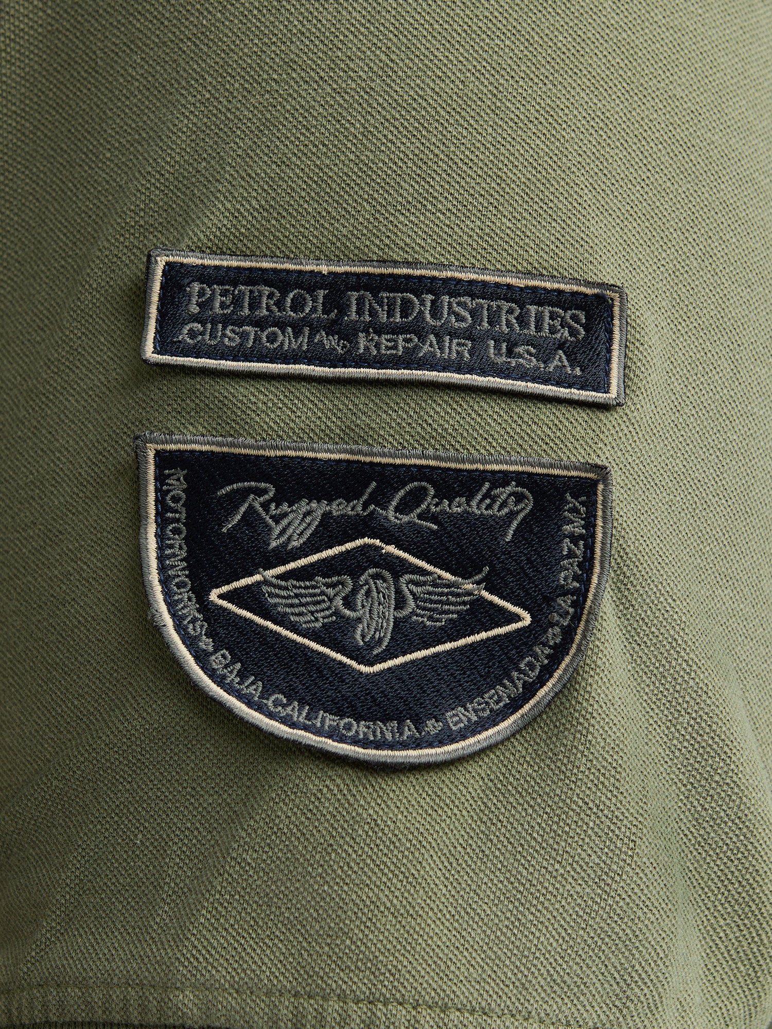 Petrol Industries Men Polo Short Sleeve Regular Plus Fit Dusty Army