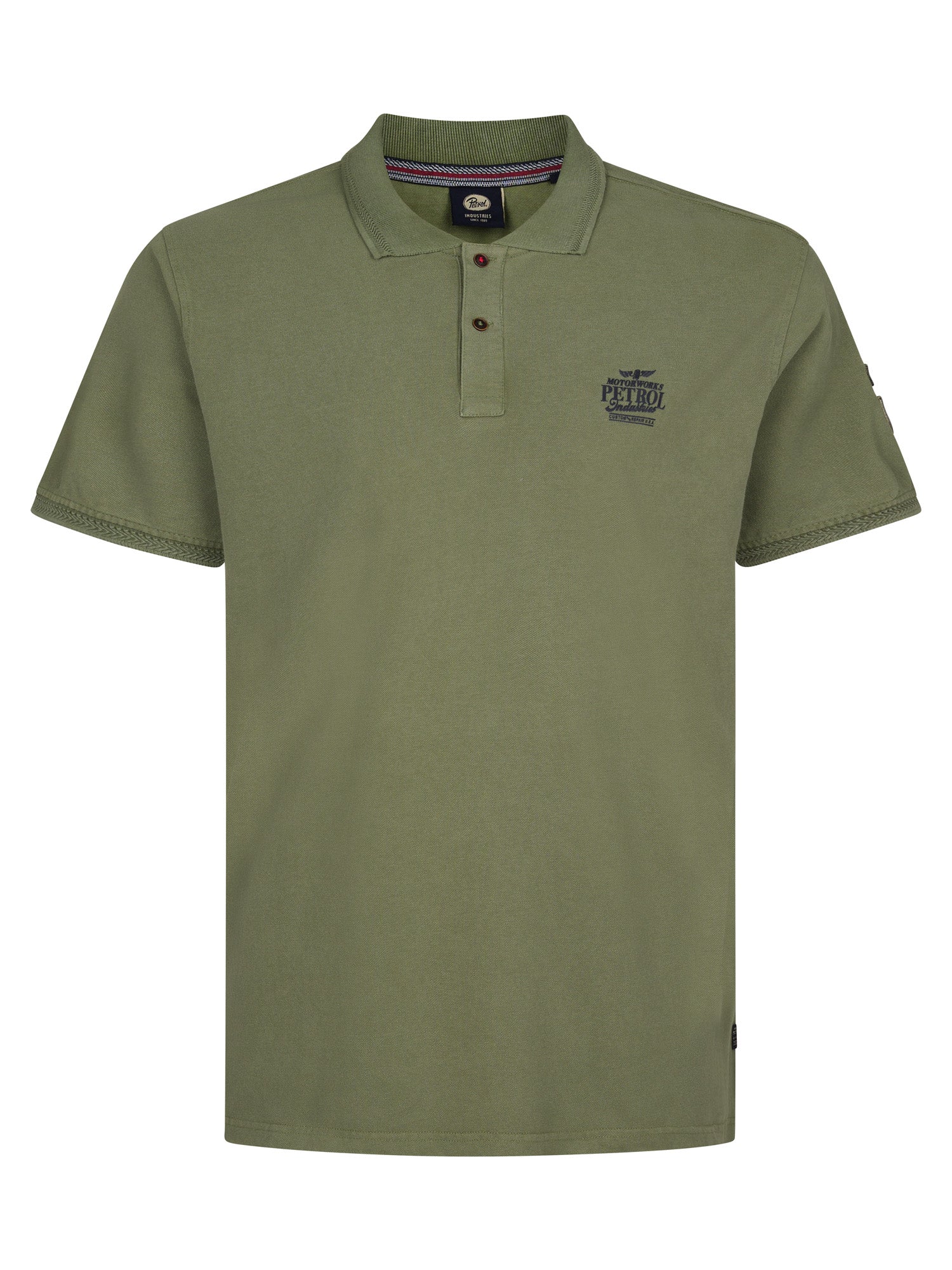 Petrol Industries Men Polo Short Sleeve Regular Plus Fit Dusty Army