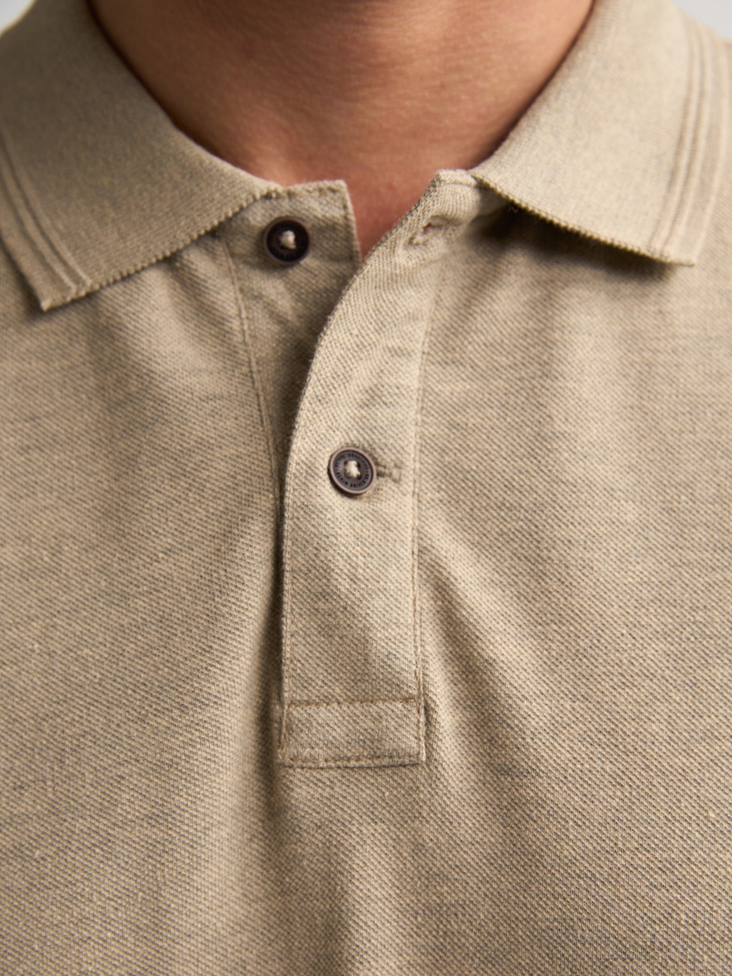 Petrol Industries Men Polo Short Sleeve Regular Fit Light Tan
