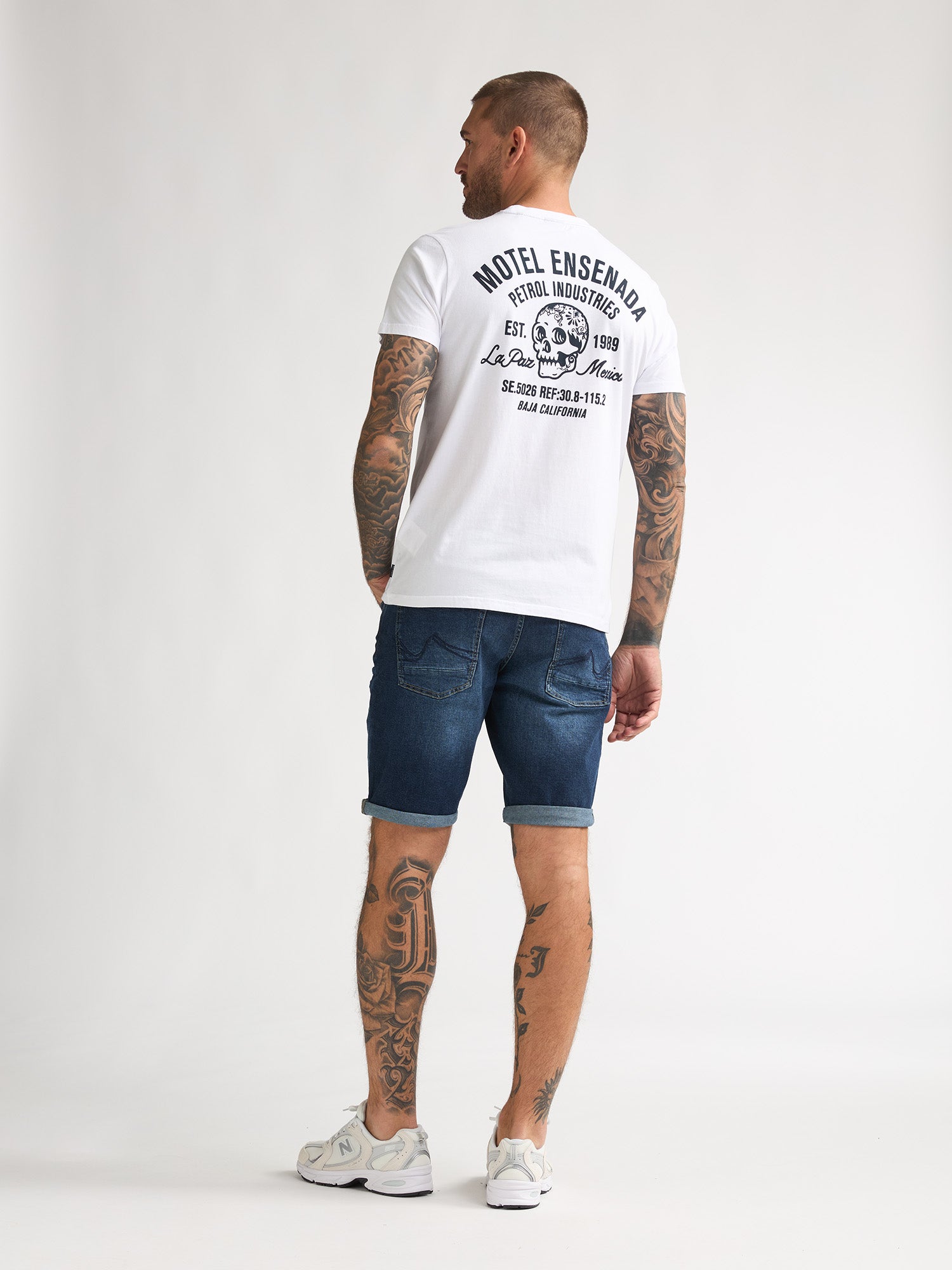 Petrol Industries Men BULLSEYE - Men Denim Short Regular Fit Regular Fit Dark Stone