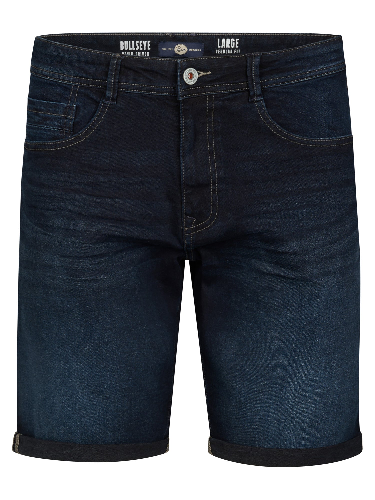 Petrol Industries Men BULLSEYE - Men Denim Short Regular Fit Regular Fit Blue Black