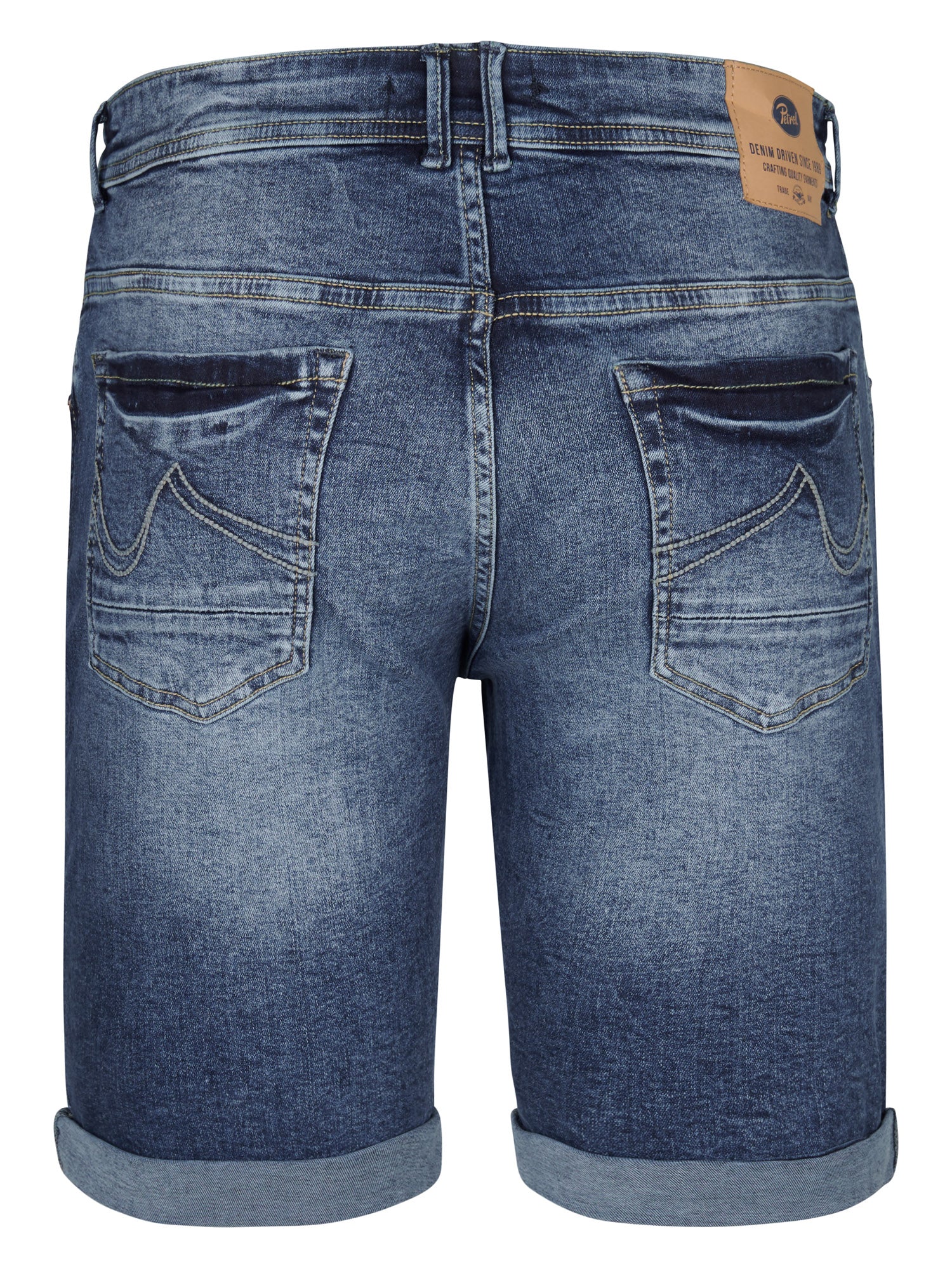 Petrol Industries Men BULLSEYE - Men Denim Short Regular Fit Regular Fit Natural Faded