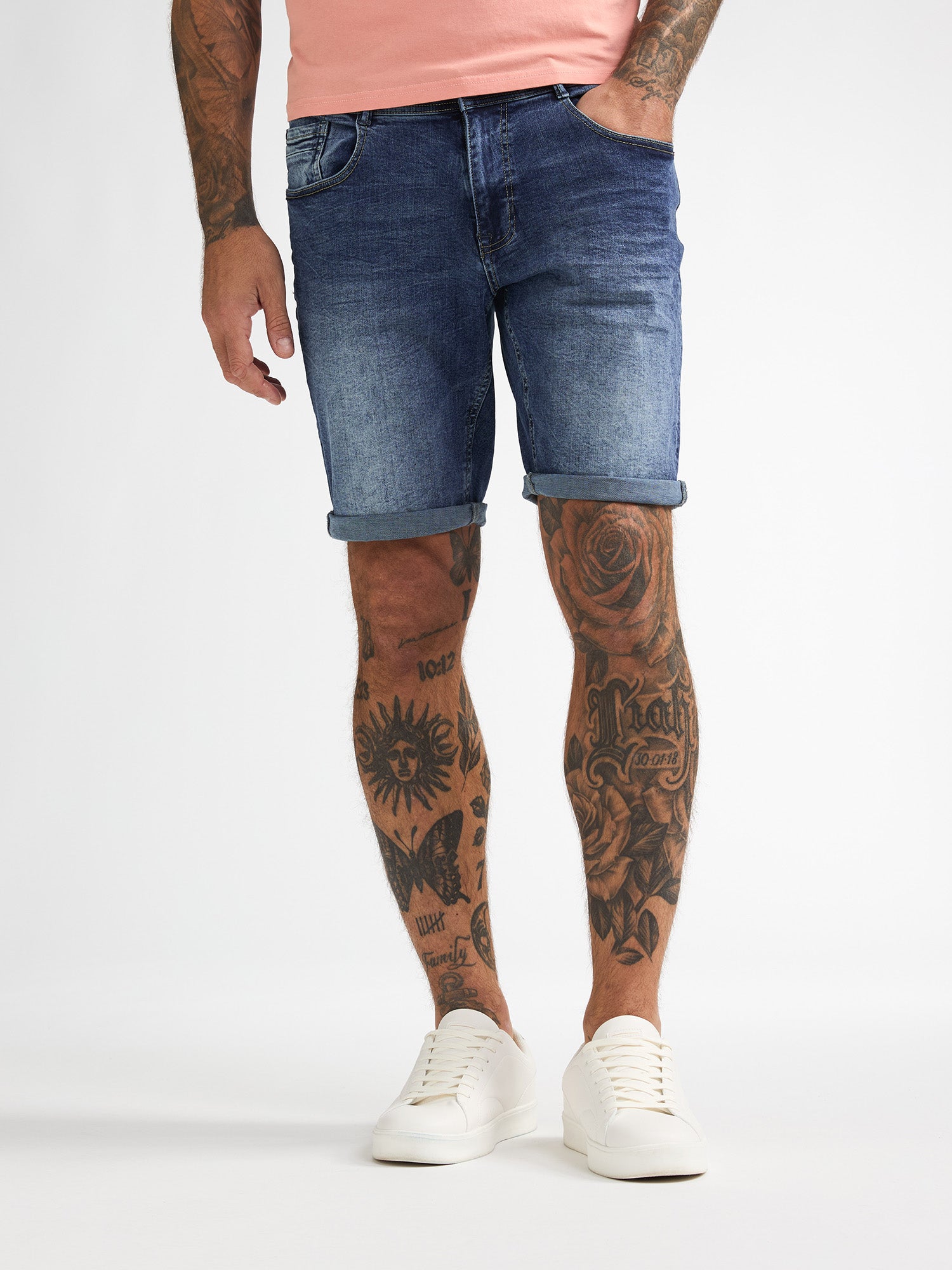 Petrol Industries Men BULLSEYE - Men Denim Short Regular Fit Regular Fit Natural Faded