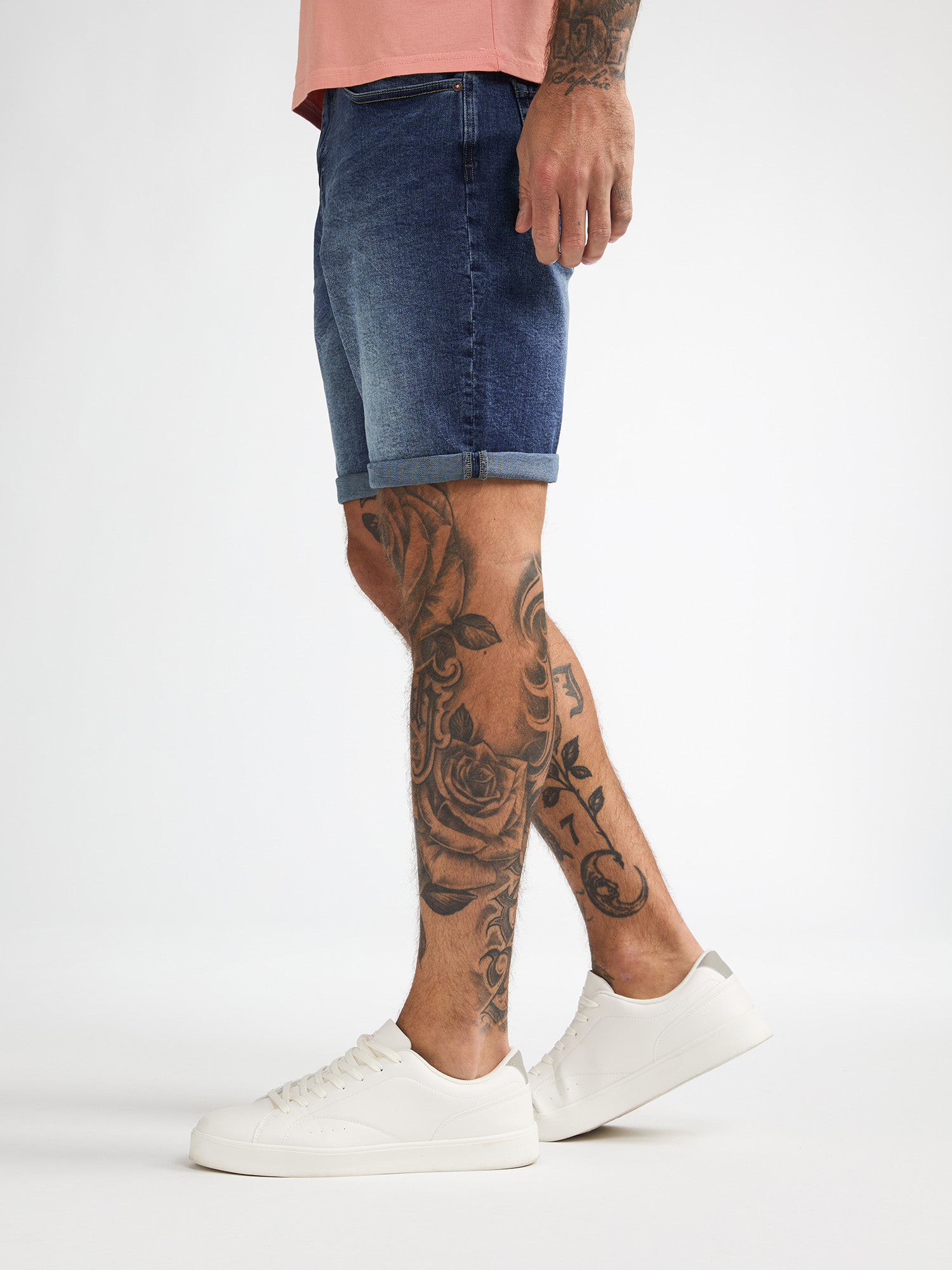 Petrol Industries Men BULLSEYE - Men Denim Short Regular Fit Regular Fit Natural Faded