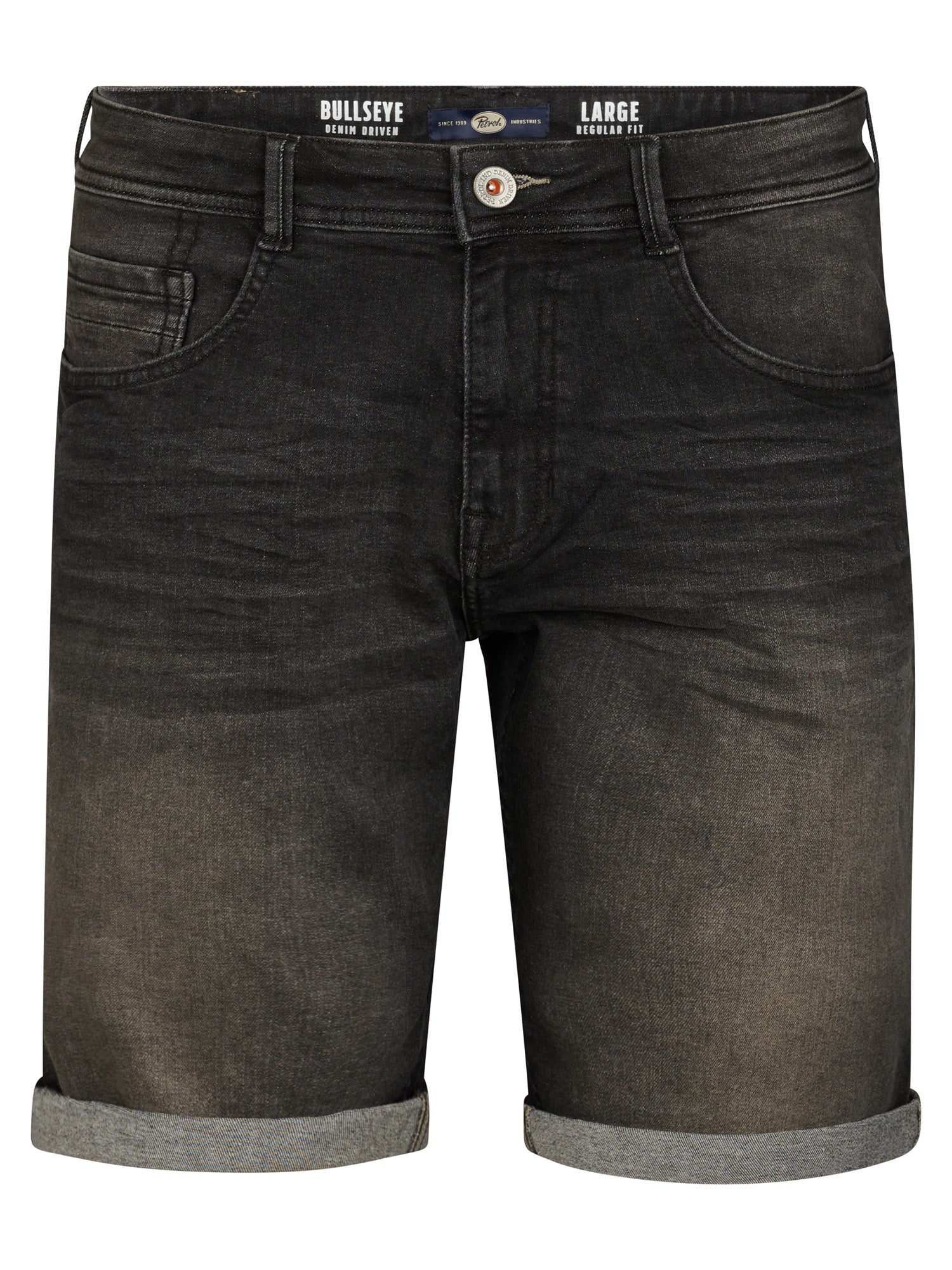 Petrol Industries Men BULLSEYE - Men Denim Short Regular Fit Regular Fit Black Stone