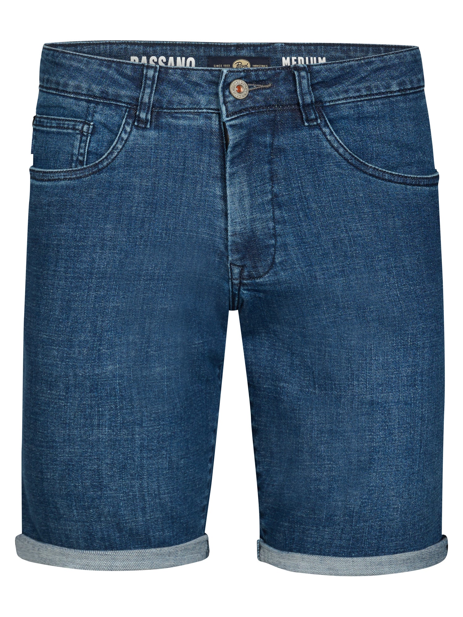 Petrol Industries Men BASSANO - Men Denim Short Regular Fit Regular Fit Dark Faded